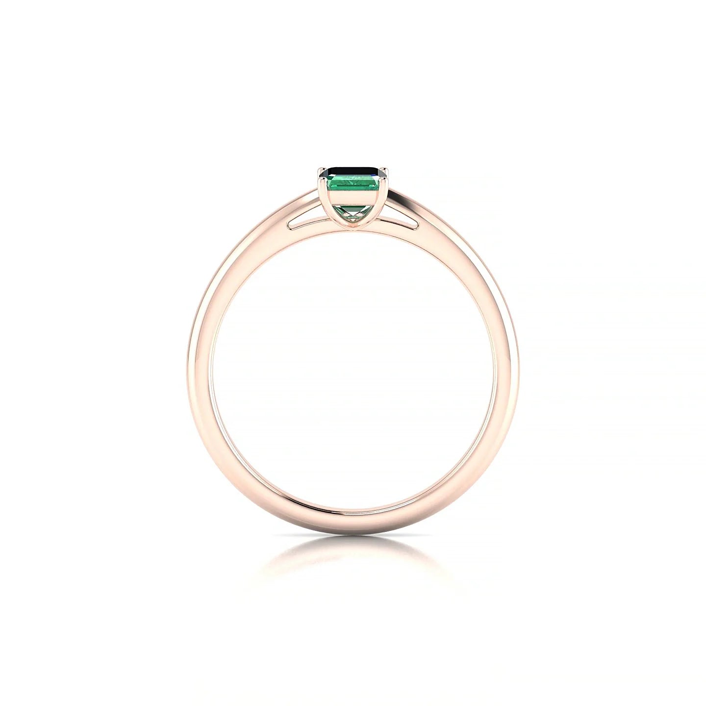 Treasure | 18k Rose Gold 6 x 4 mm Emerald Emerald Ring