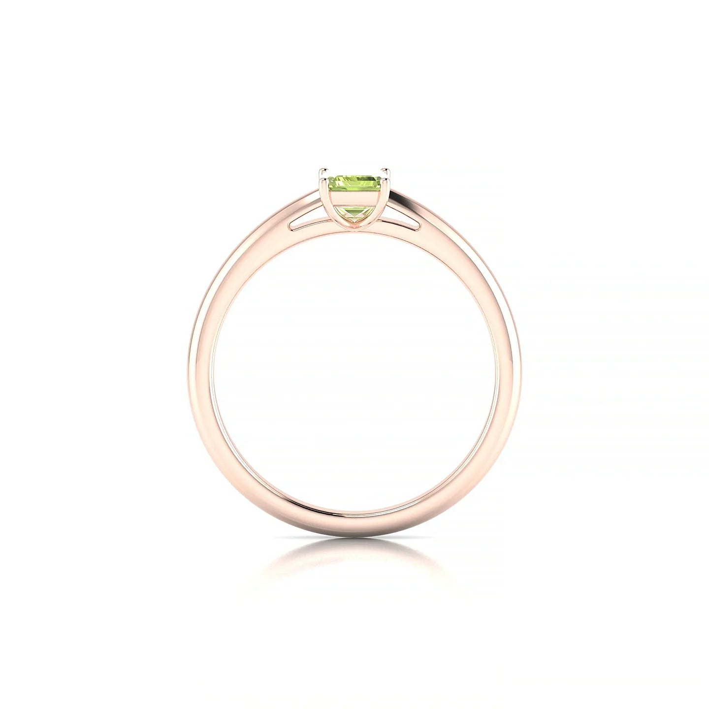 Treasure | 18k Rose Gold 6 x 4 mm Emerald Peridot Ring