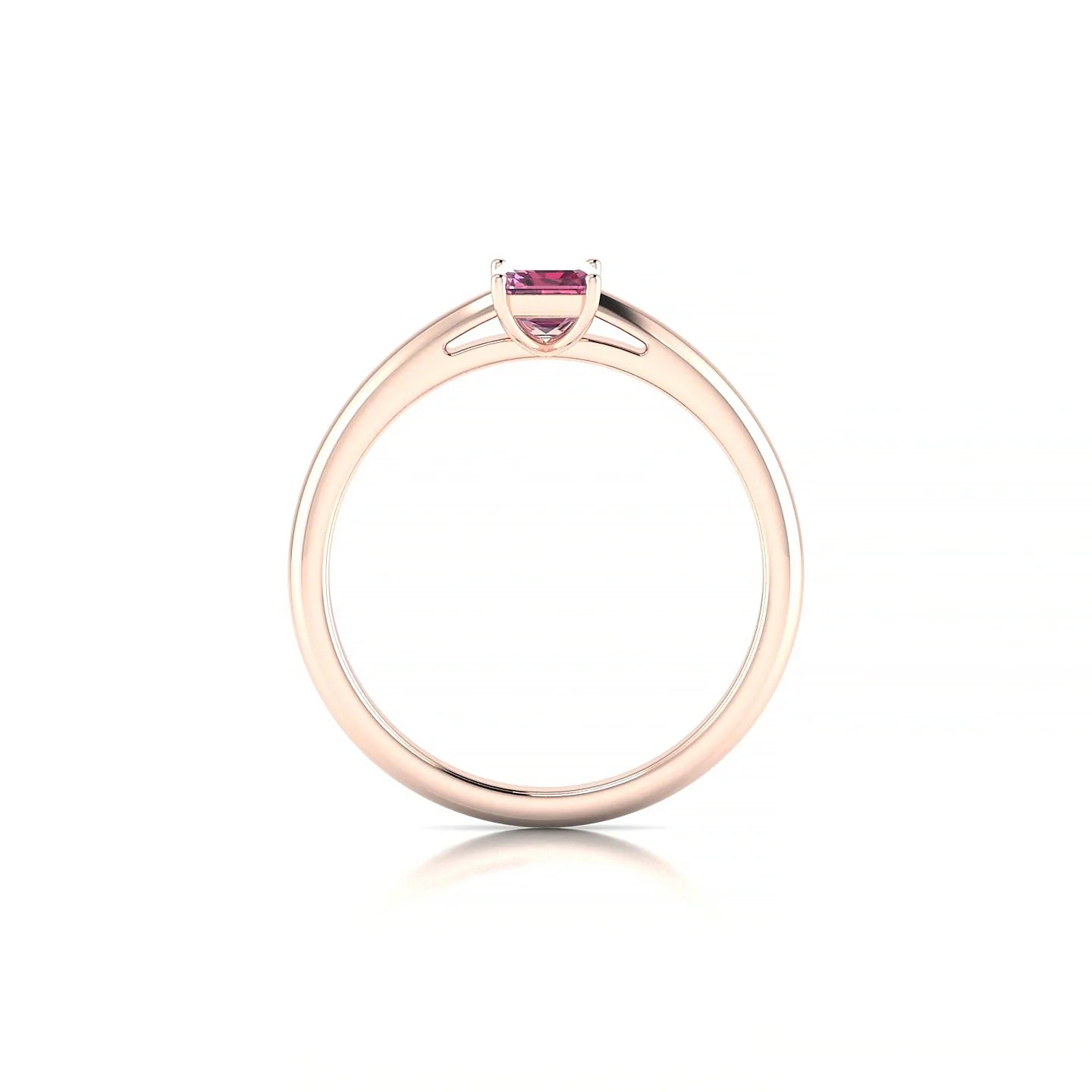 Treasure | 18k Rose Gold 6 x 4 mm Emerald Rhodolite Ring