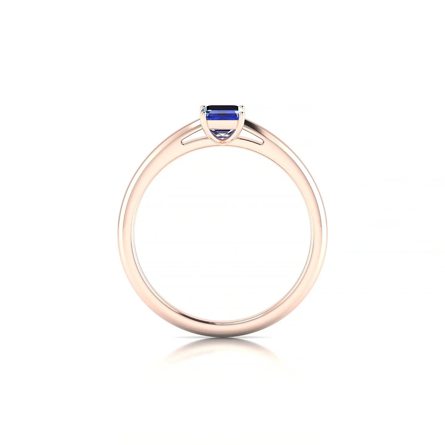 Treasure | 18k Rose Gold 6 x 4 mm Emerald Sapphire Ring