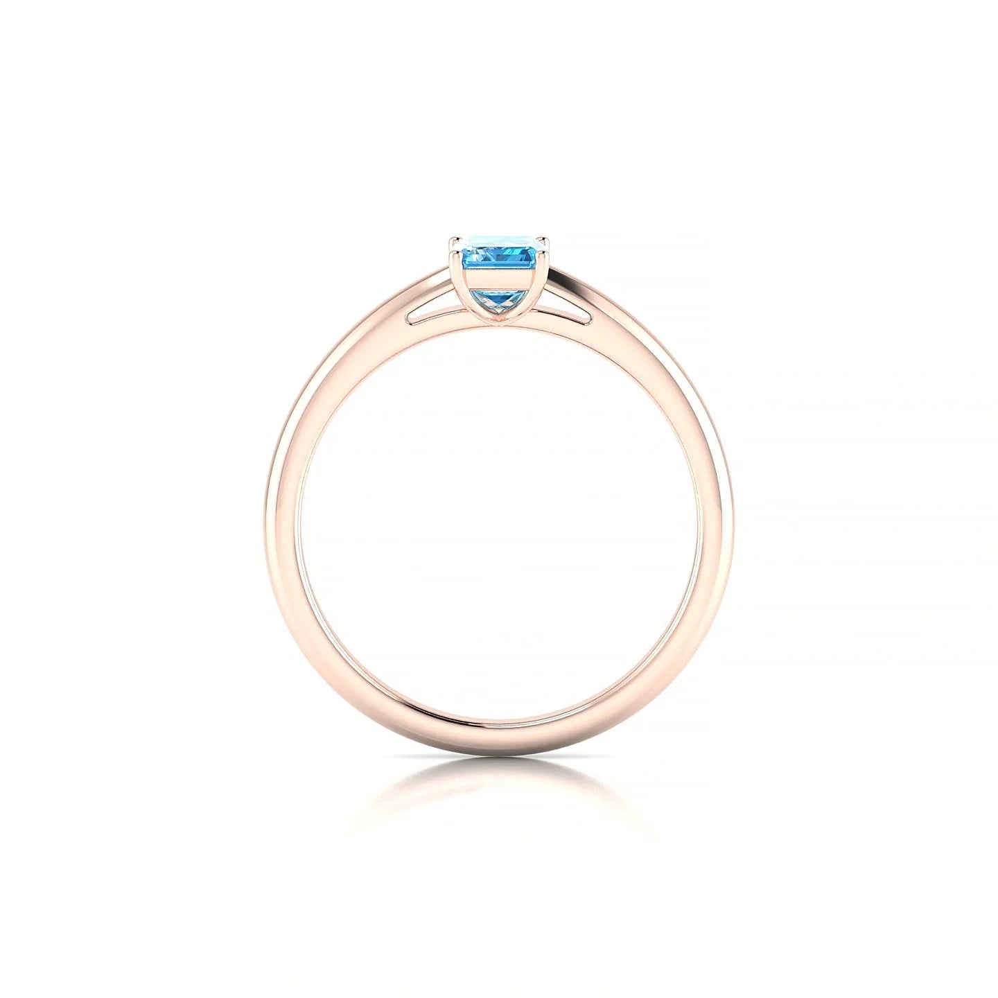Treasure | 18k Rose Gold 6 x 4 mm Emerald Topaz Ring