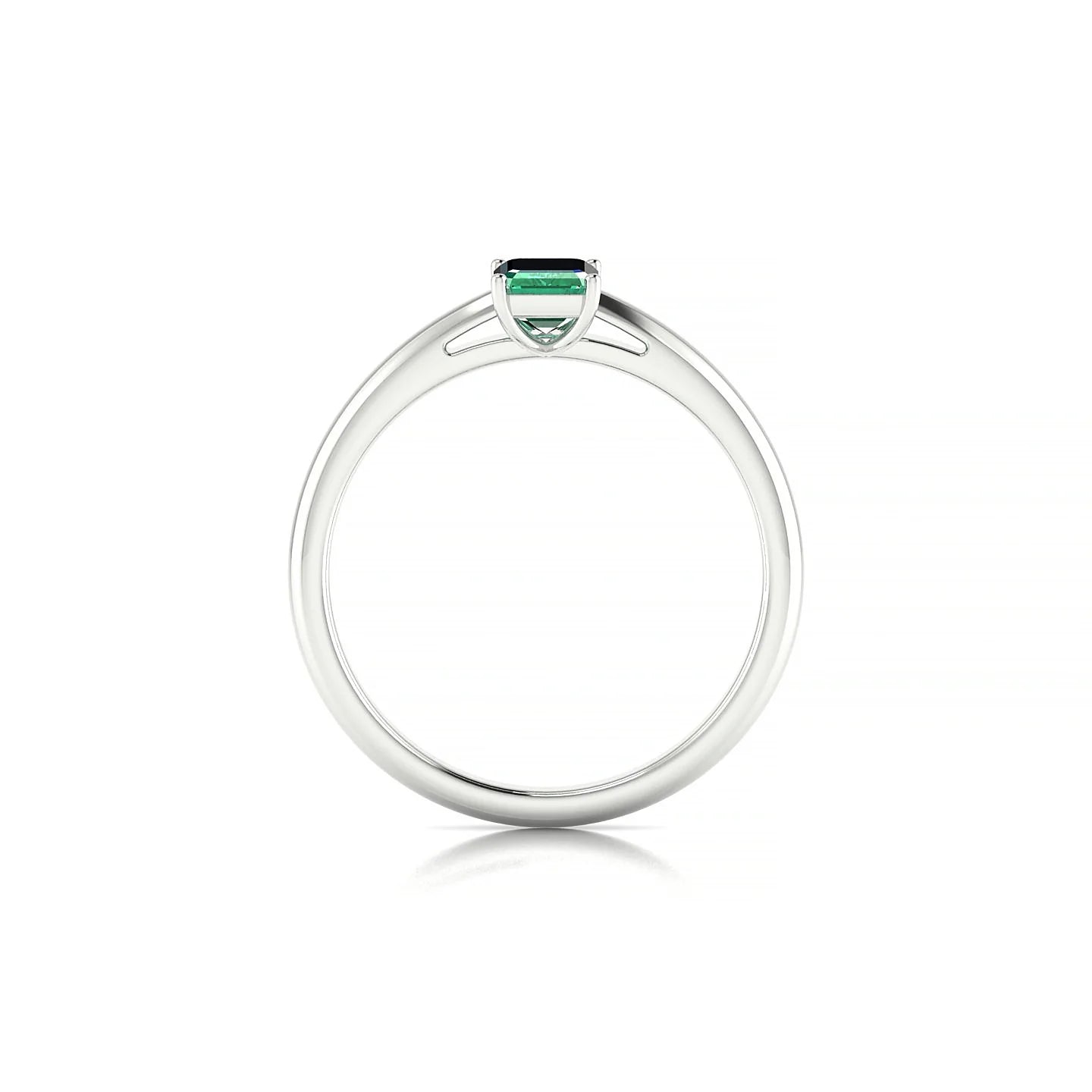 Treasure | 18k White Gold 6 x 4 mm Emerald Emerald Ring