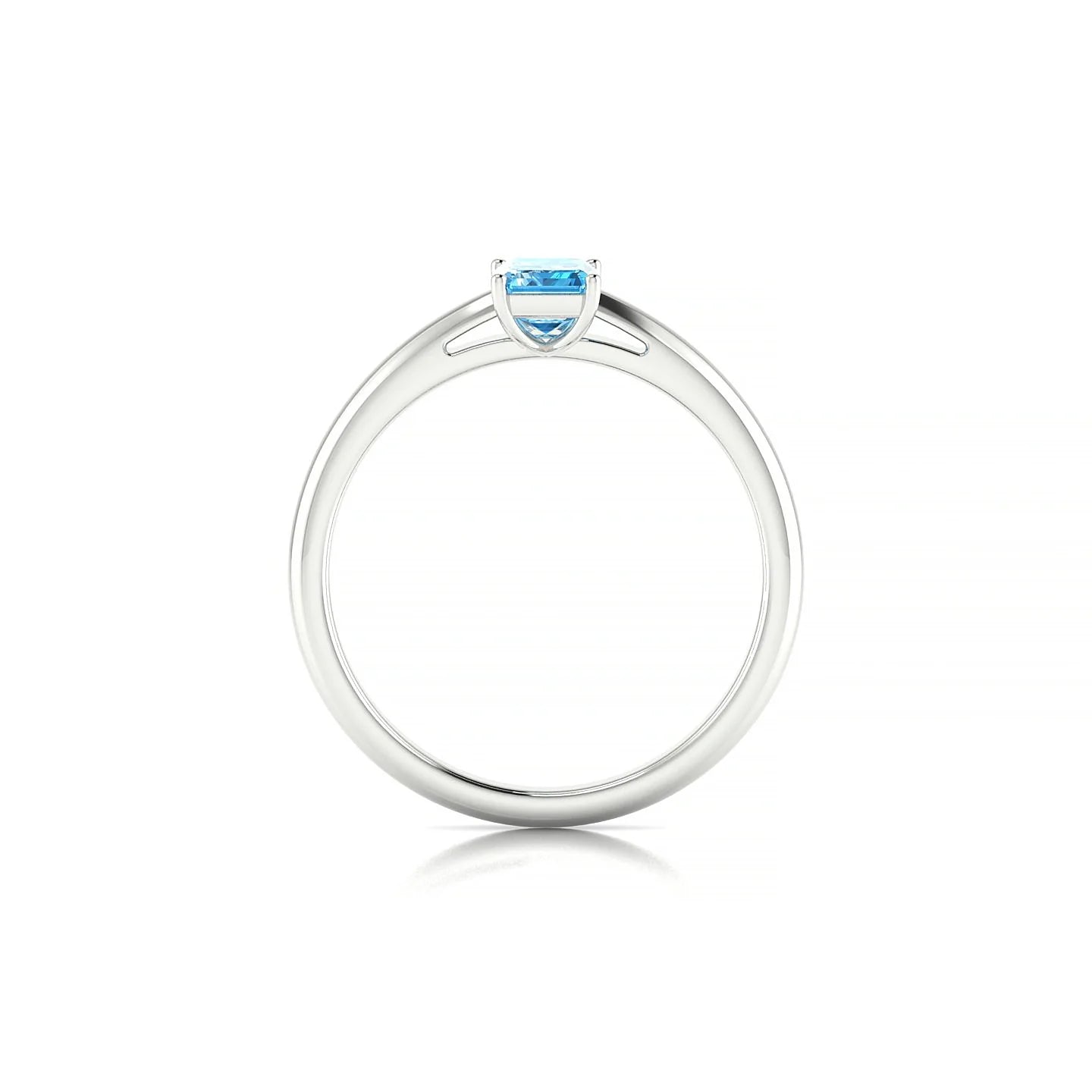 Treasure | 18k White Gold 6 x 4 mm Emerald Topaz Ring