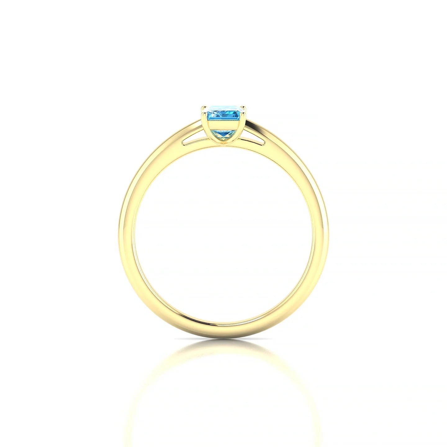 Treasure | 18k Yellow Gold 6 x 4 mm Emerald Topaz Ring
