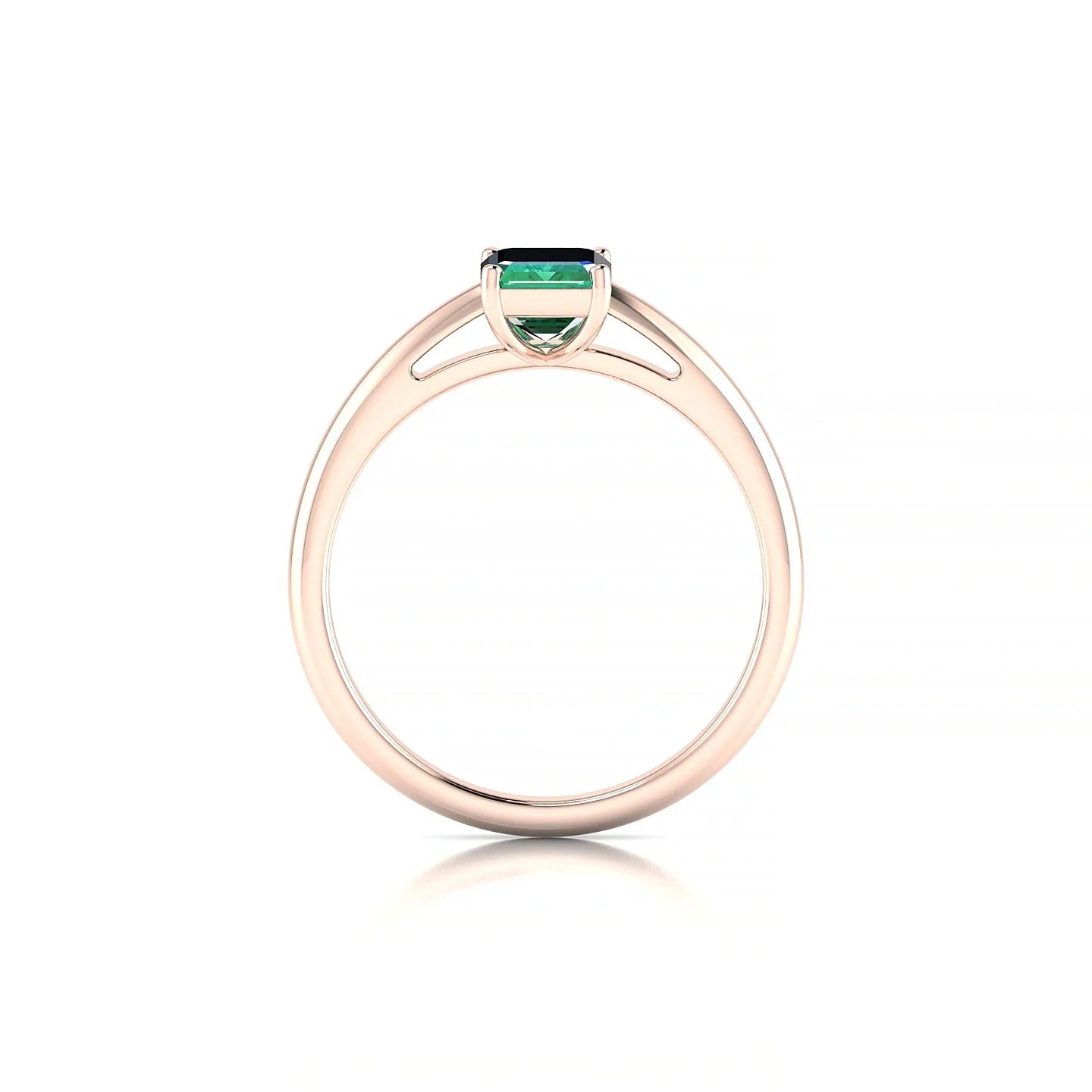 Treasure | 18k Rose Gold 7 x 5 mm Emerald Emerald Ring