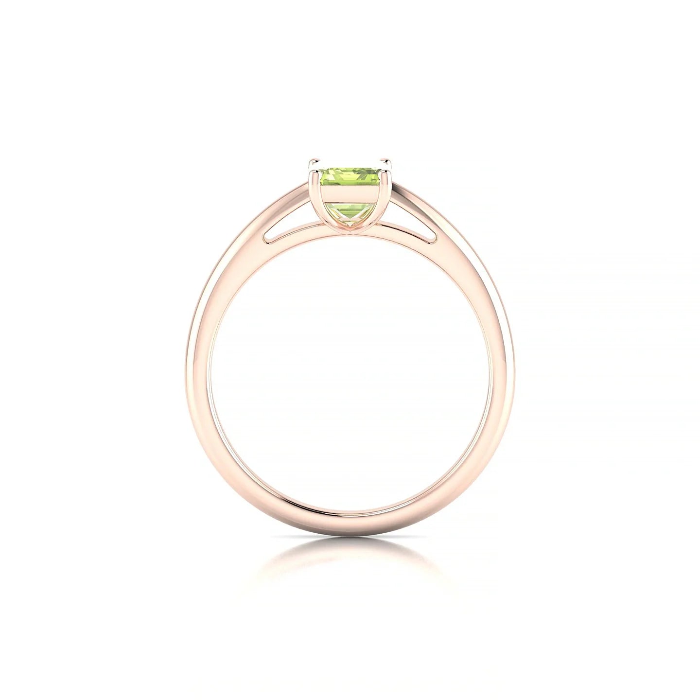 Treasure | 18k Rose Gold 7 x 5 mm Emerald Peridot Ring
