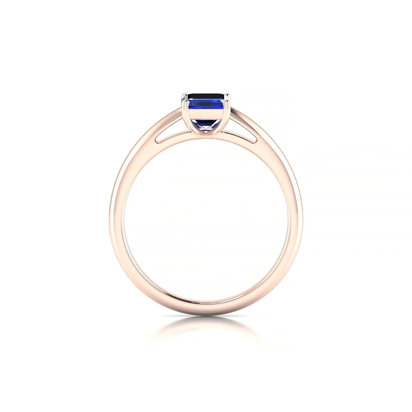 Treasure | 18k Rose Gold 7 x 5 mm Emerald Sapphire Ring