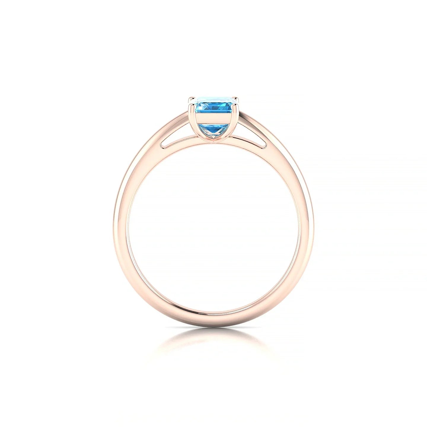 Treasure | 18k Rose Gold 7 x 5 mm Emerald Topaz Ring