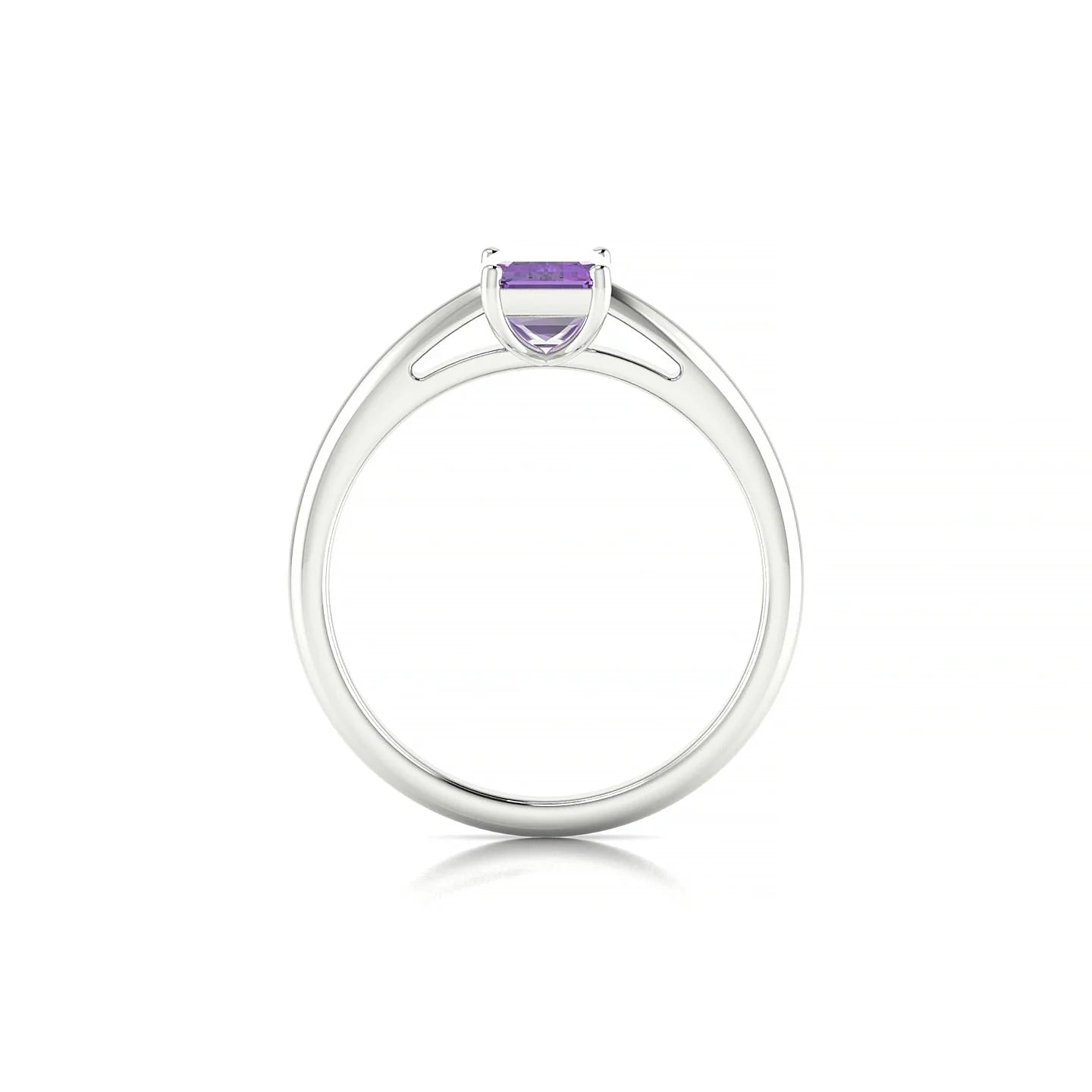 Treasure | 18k White Gold 7 x 5 mm Emerald Amethyst Ring