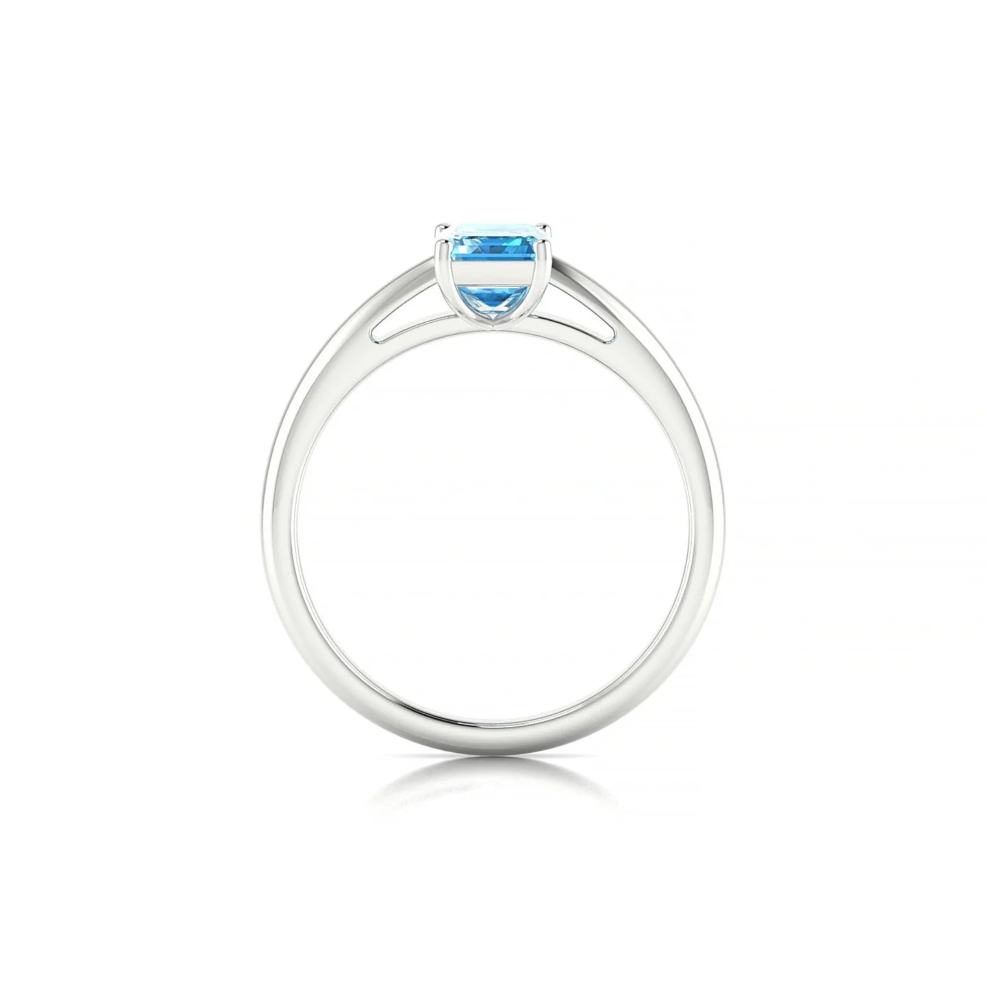Treasure | 18k White Gold 7 x 5 mm Emerald Topaz Ring