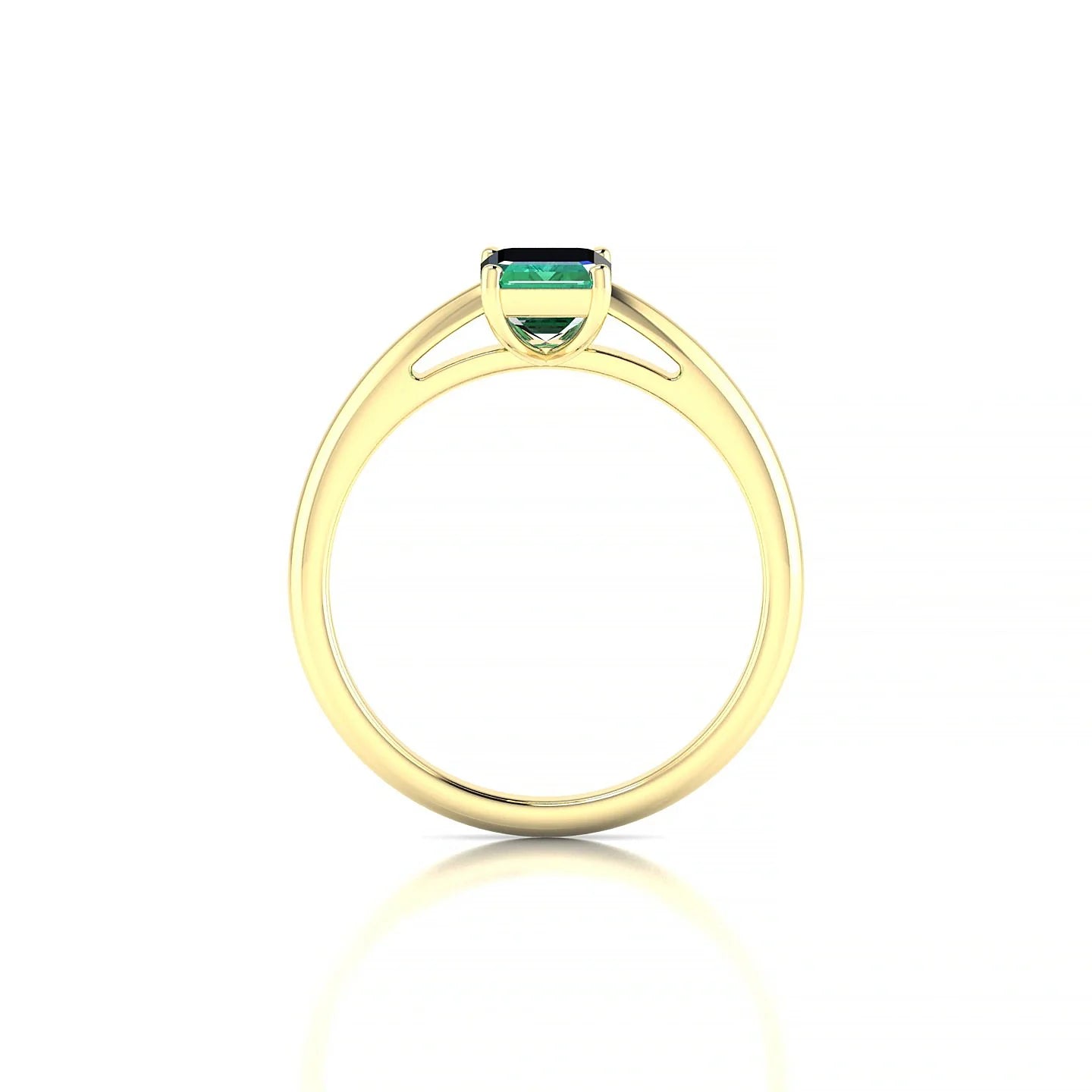 Treasure | 18k Yellow Gold 7 x 5 mm Emerald Emerald Ring