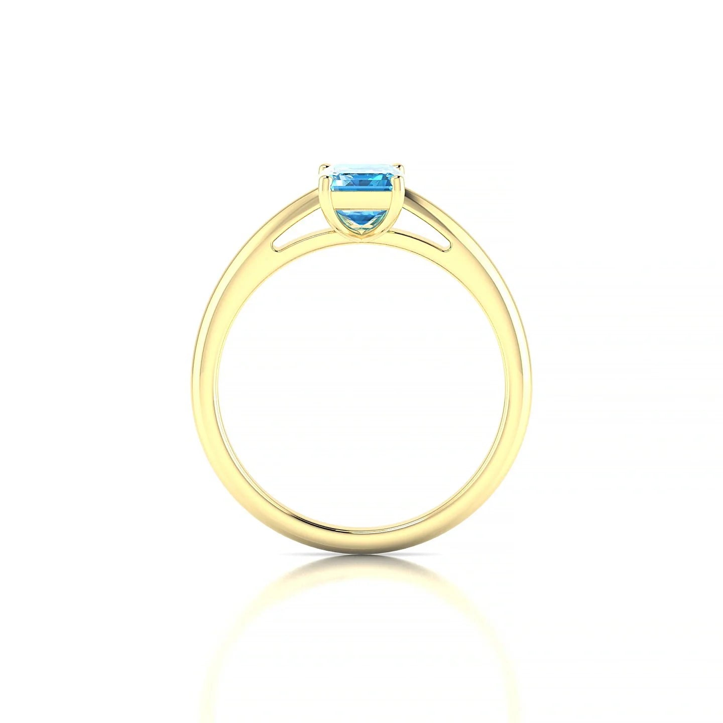 Treasure | 18k Yellow Gold 7 x 5 mm Emerald Topaz Ring