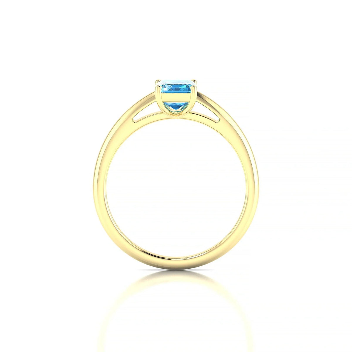 Treasure | 18k Yellow Gold 7 x 5 mm Emerald Topaz Ring