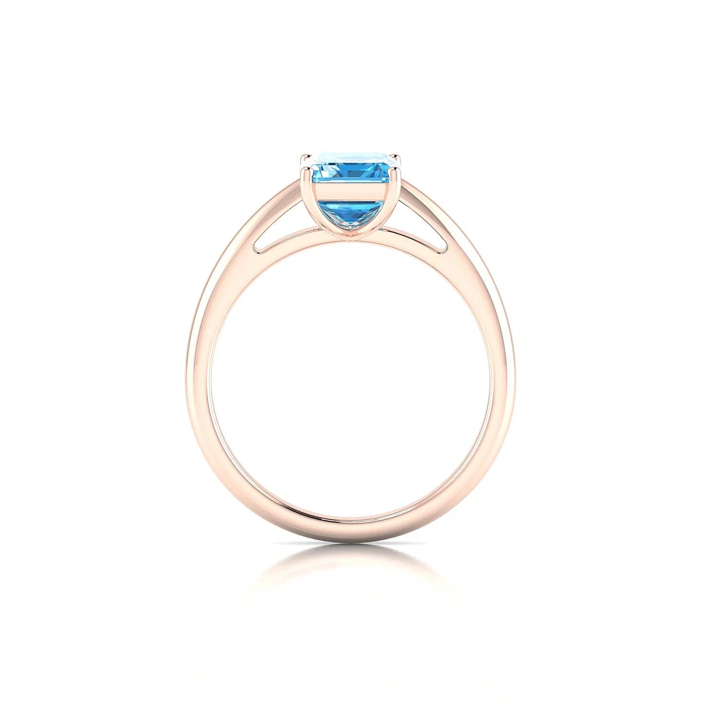 Treasure | 18k Rose Gold 8 x 6 mm Emerald Topaz Ring