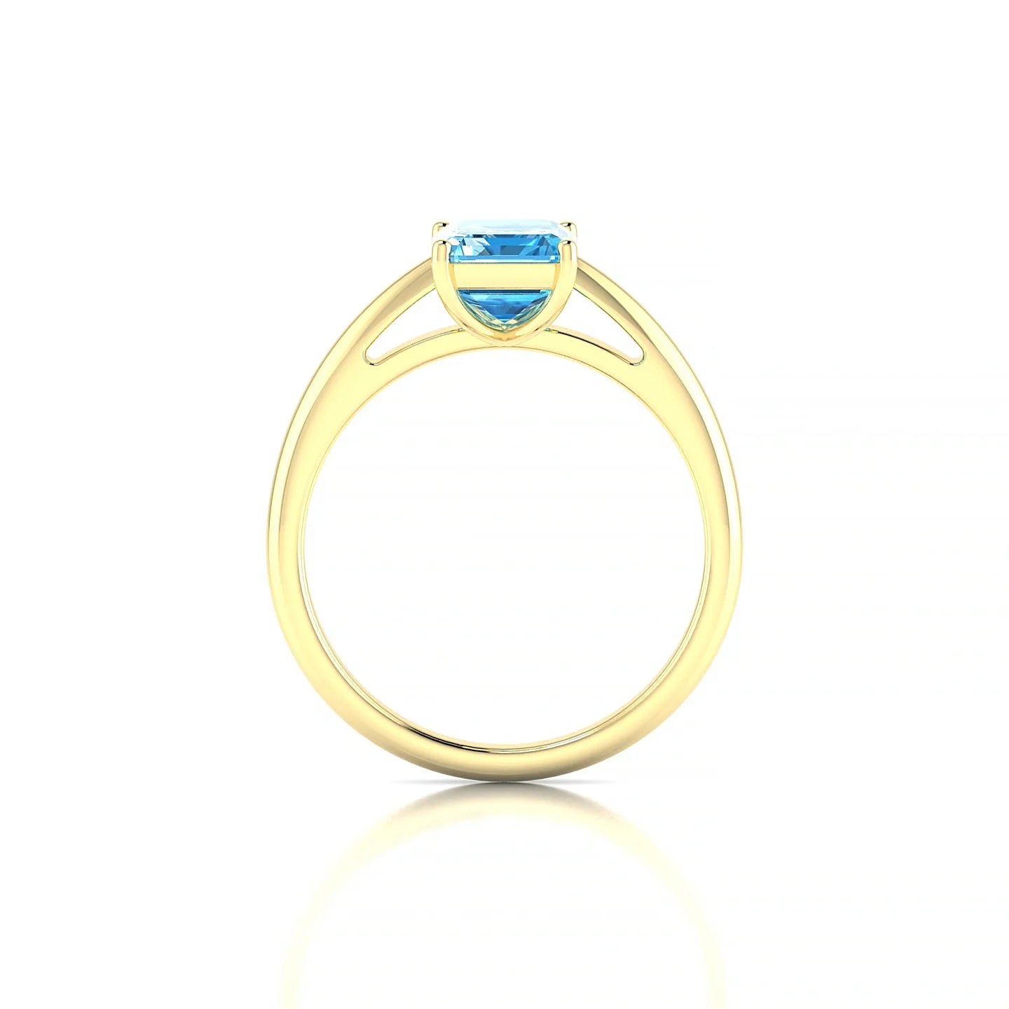 Treasure | 18k Yellow Gold 8 x 6 mm Emerald Topaz Ring