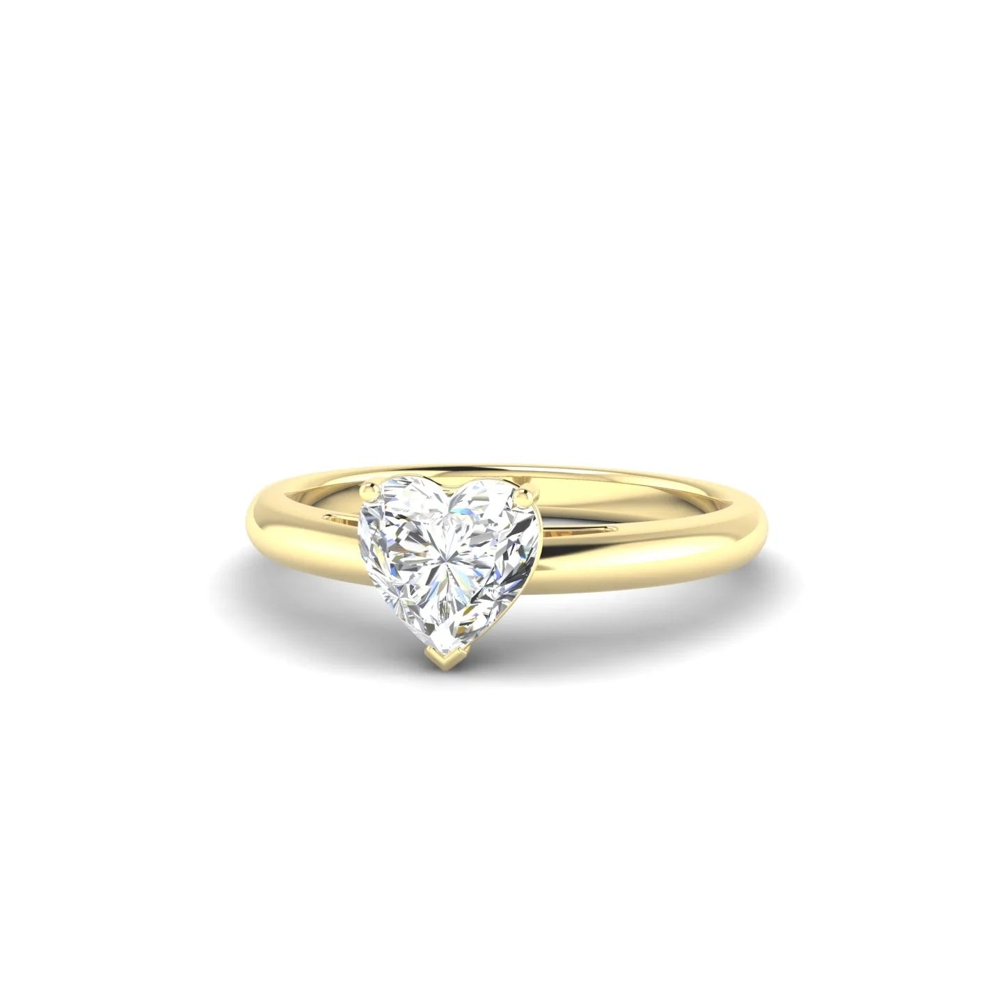 Treasure | 18k Yellow Gold 5.5 mm Heart Diamond Ring