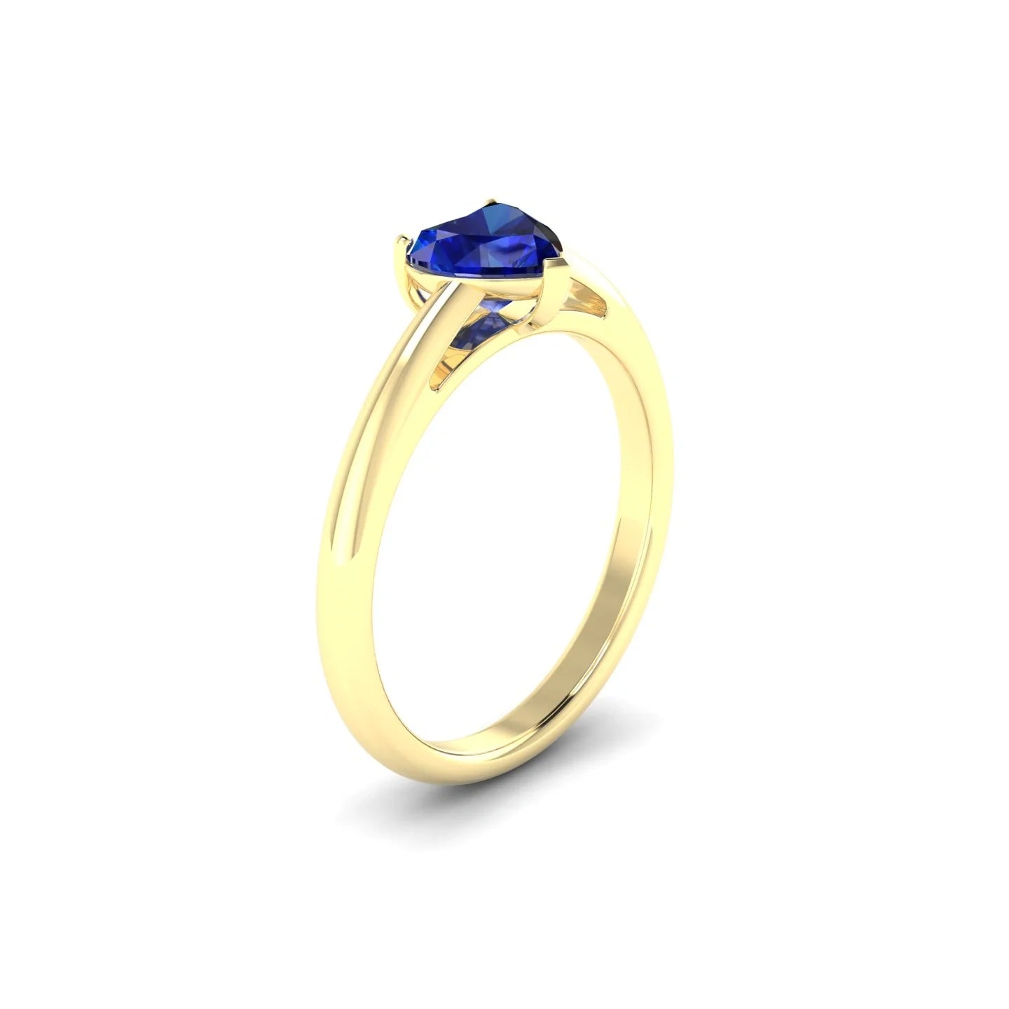 Treasure | 18k Yellow Gold 5.5 mm Heart Sapphire Ring