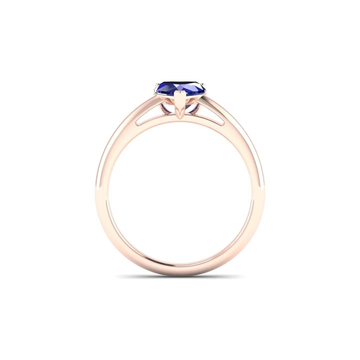 Treasure | 18k Rose Gold 5.5 mm Heart Sapphire Ring