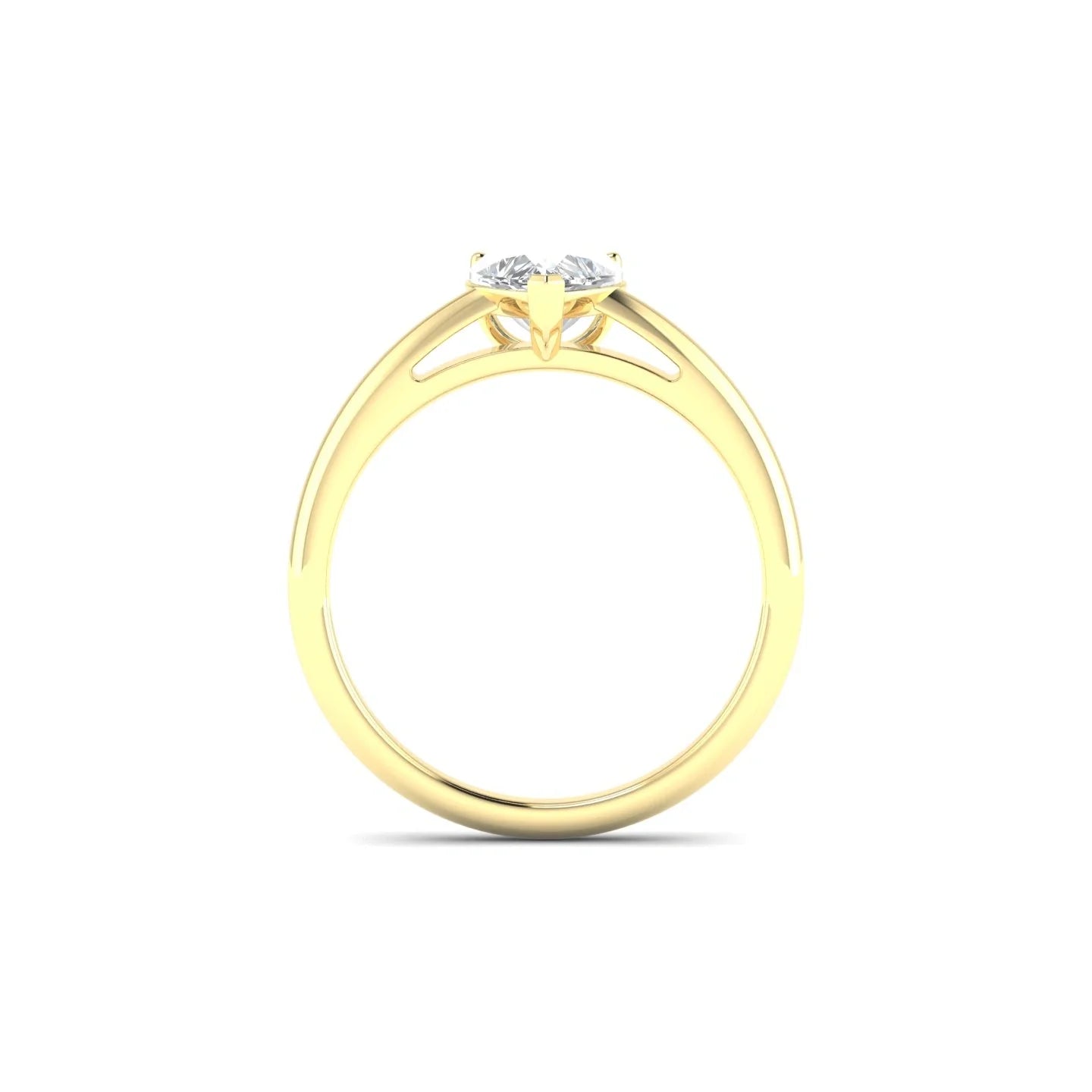 Treasure | 18k Yellow Gold 5.5 mm Heart Diamond Ring