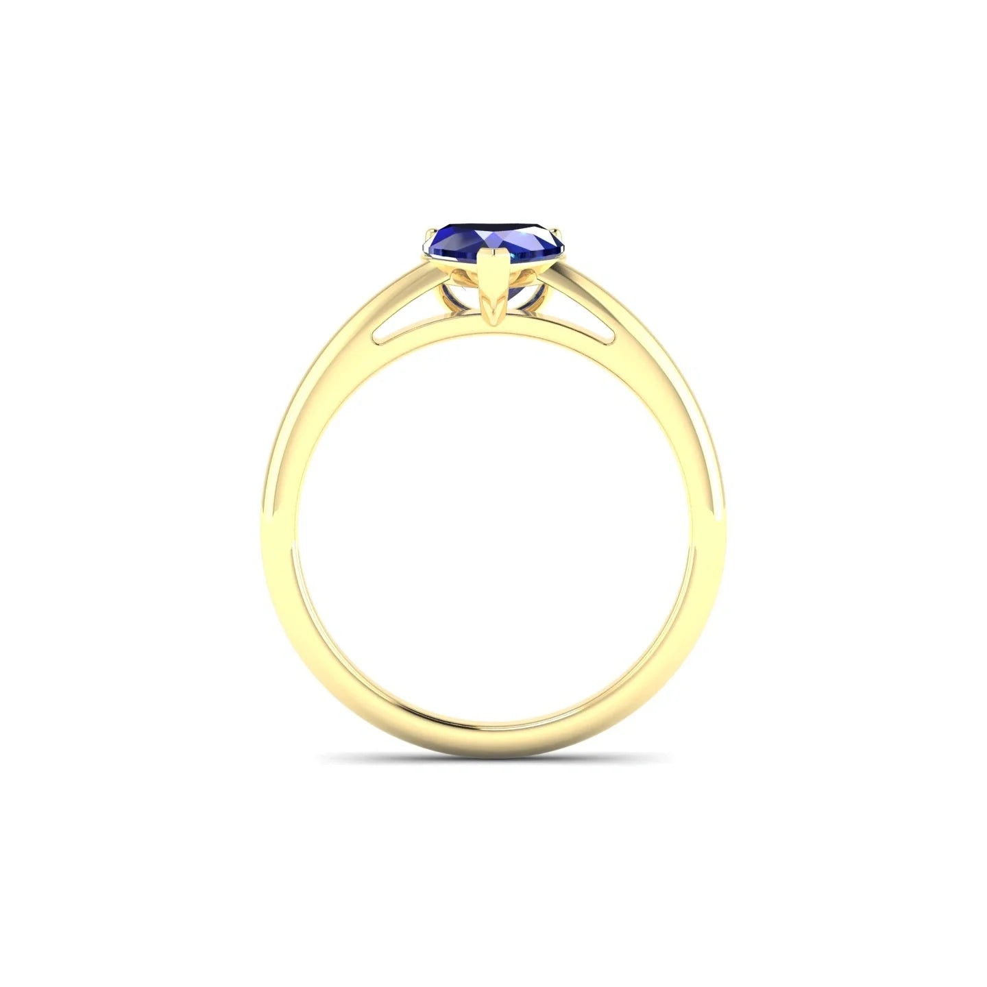 Treasure | 18k Yellow Gold 5.5 mm Heart Sapphire Ring