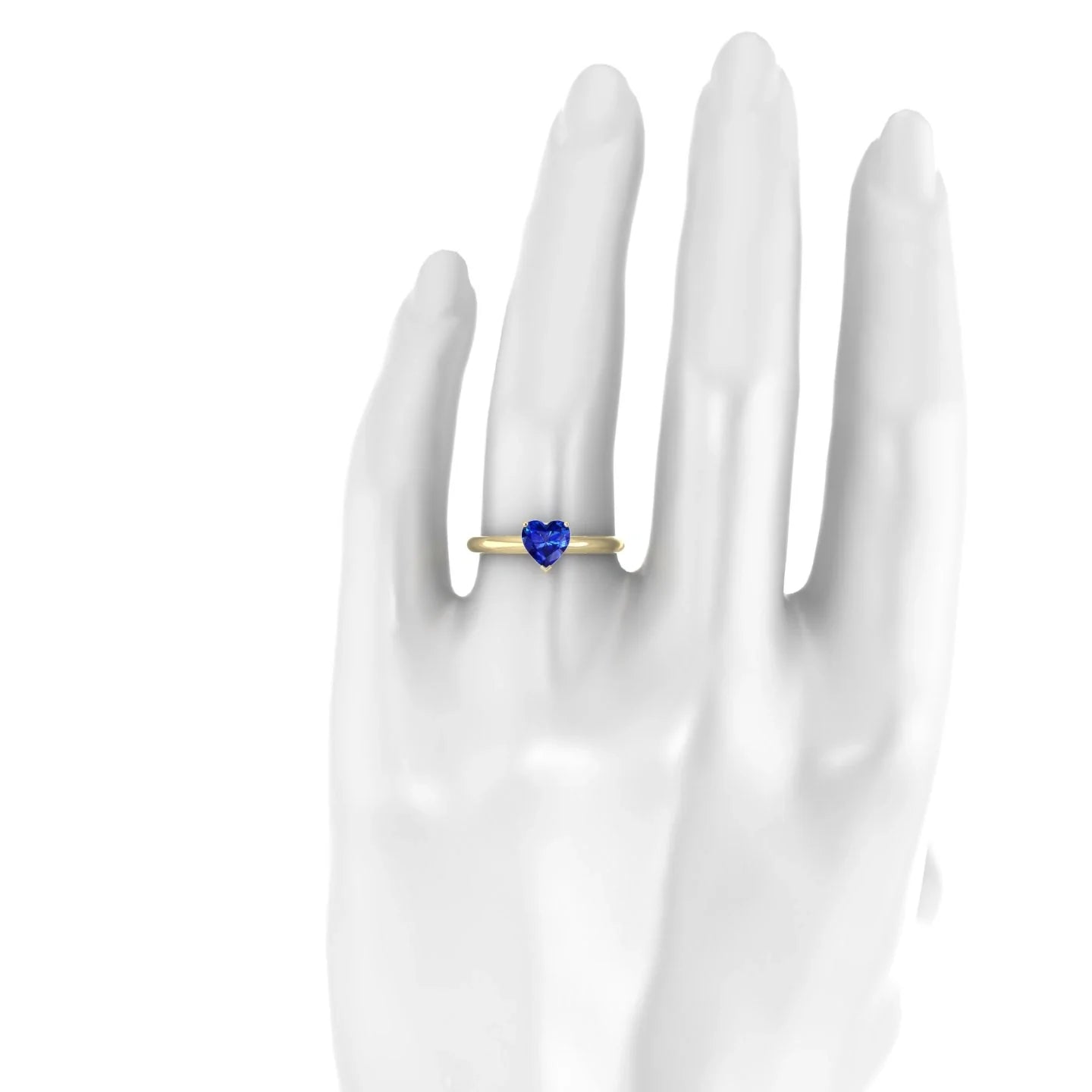 Treasure | 18k Yellow Gold 5.5 mm Heart Sapphire Ring