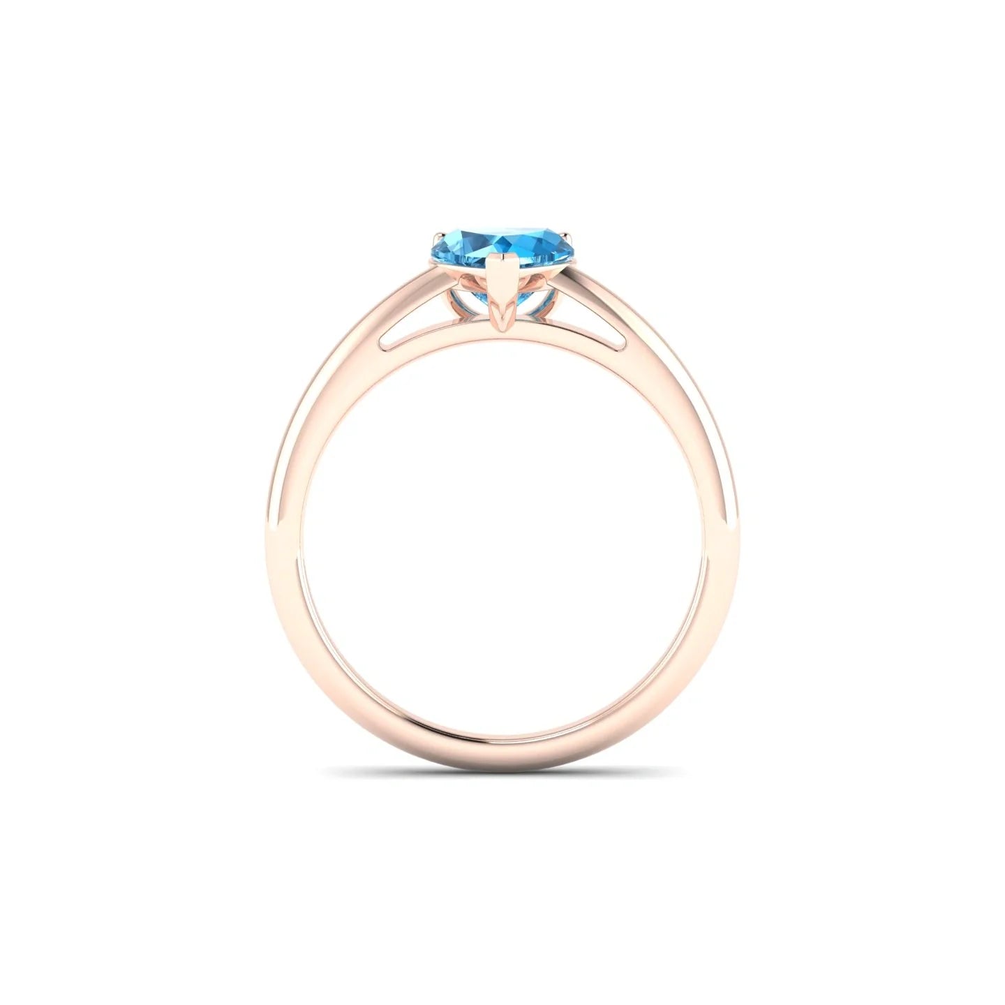 Treasure | 18k Rose Gold 6 mm Heart Topaz Ring