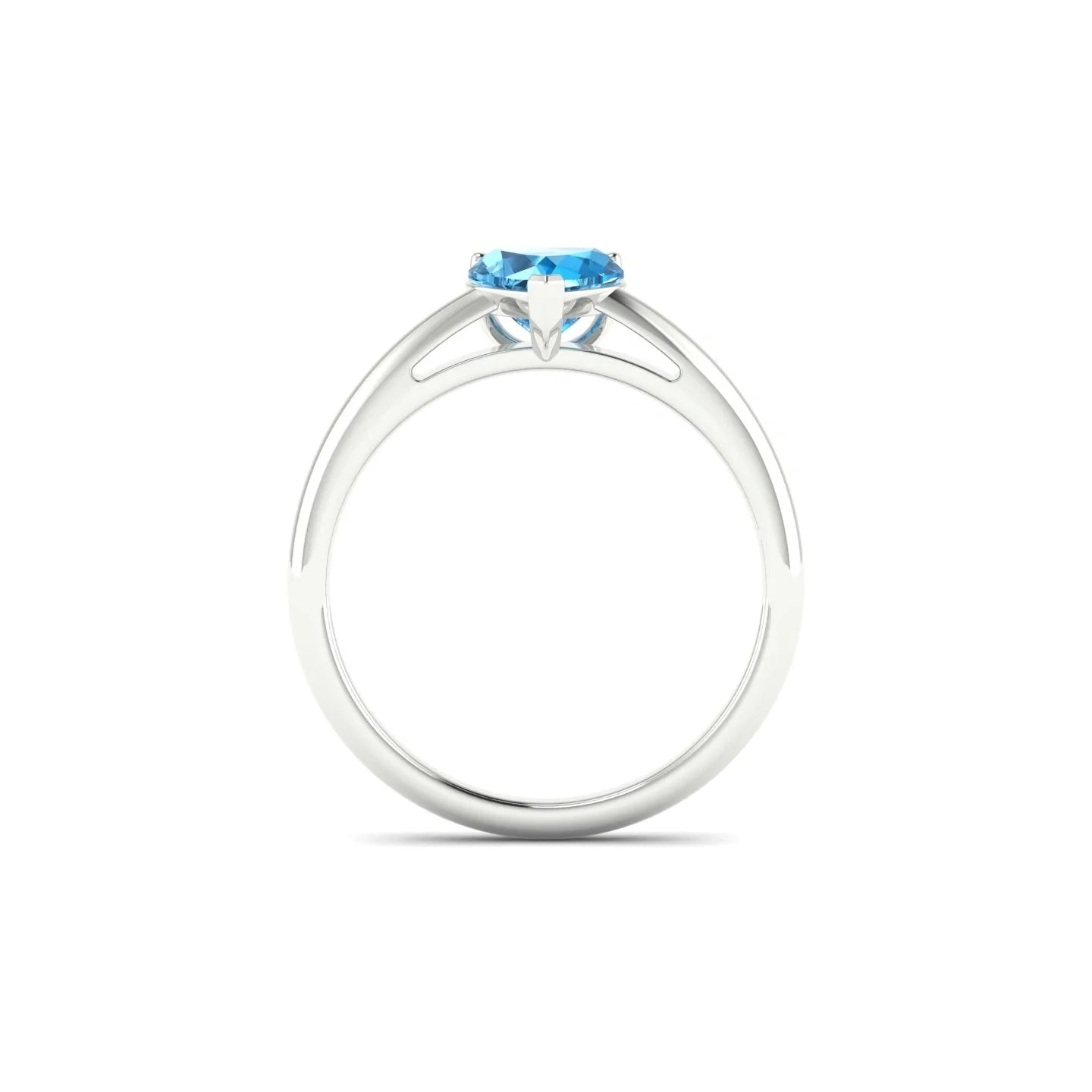 Treasure | 18k White Gold 6 mm Heart Topaz Ring