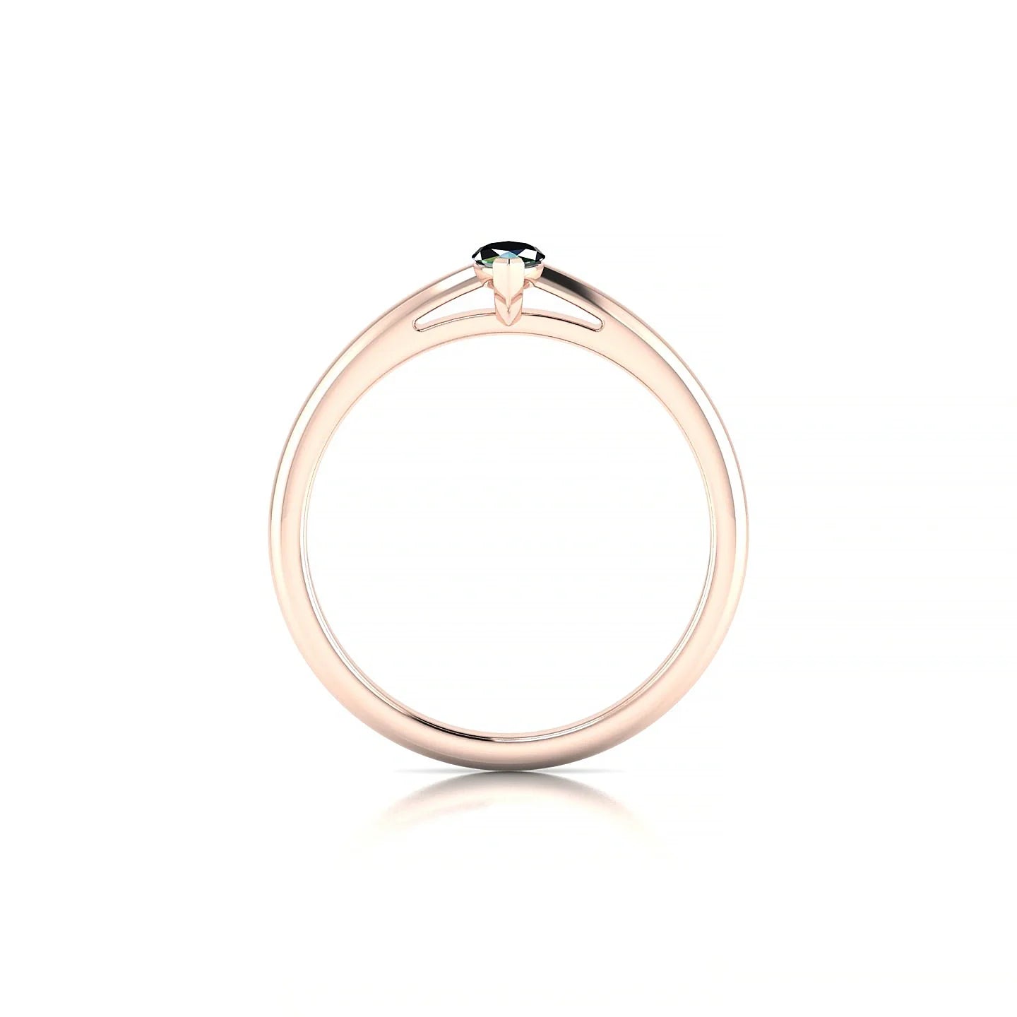 Treasure | 18k Rose Gold 6 x 3 mm Marquise Emerald Ring