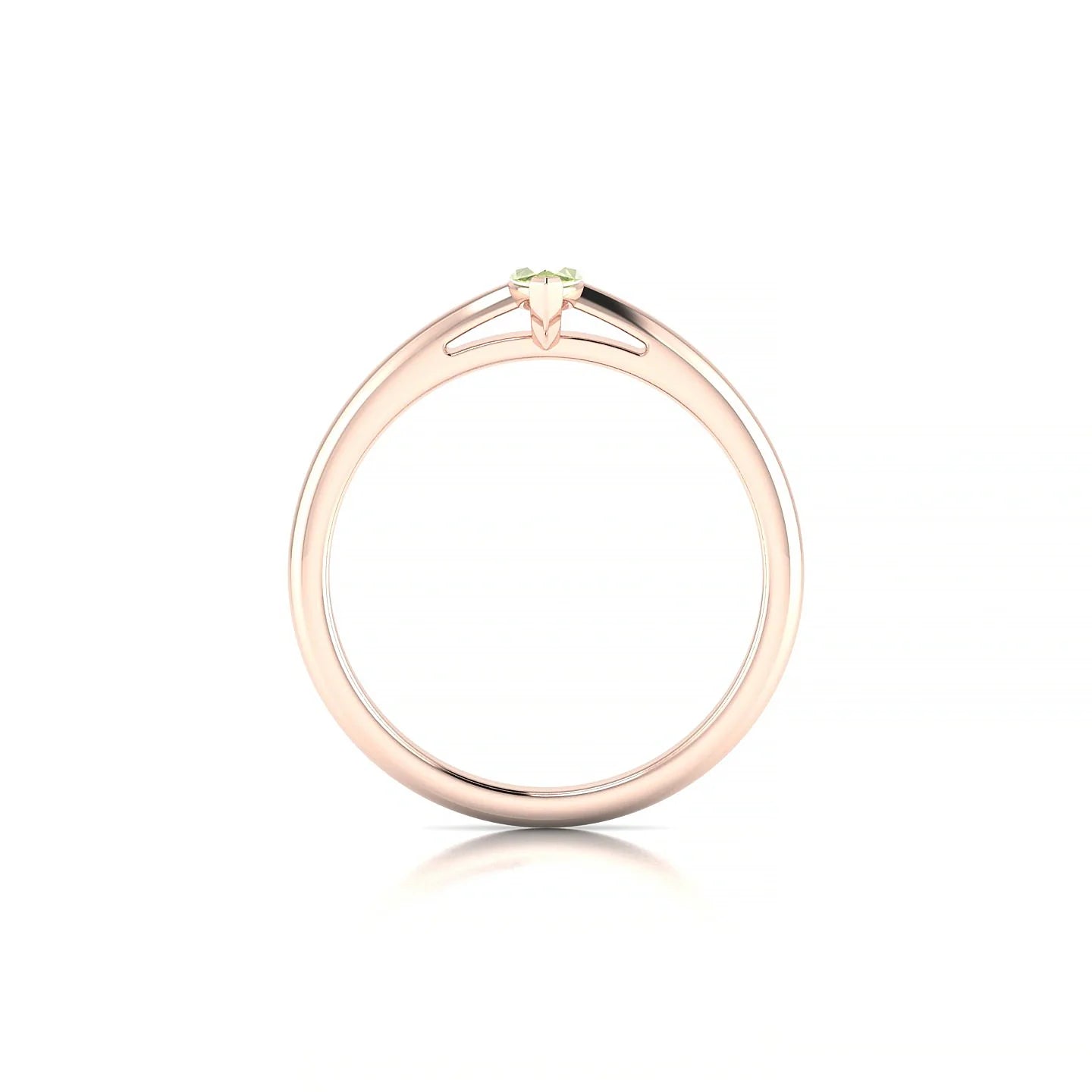 Treasure | 18k Rose Gold 6 x 3 mm Marquise Peridot Ring