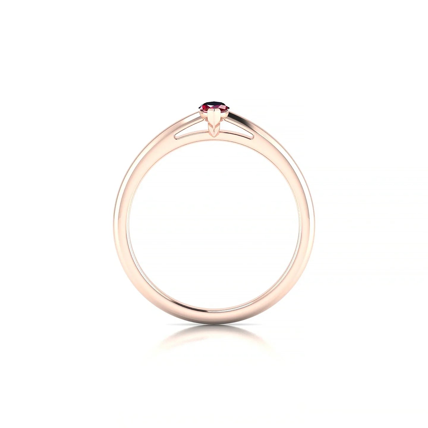 Treasure | 18k Rose Gold 6 x 3 mm Marquise Ruby Ring
