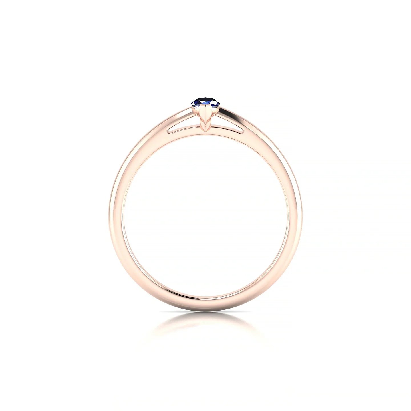 Treasure | 18k Rose Gold 6 x 3 mm Marquise Sapphire Ring
