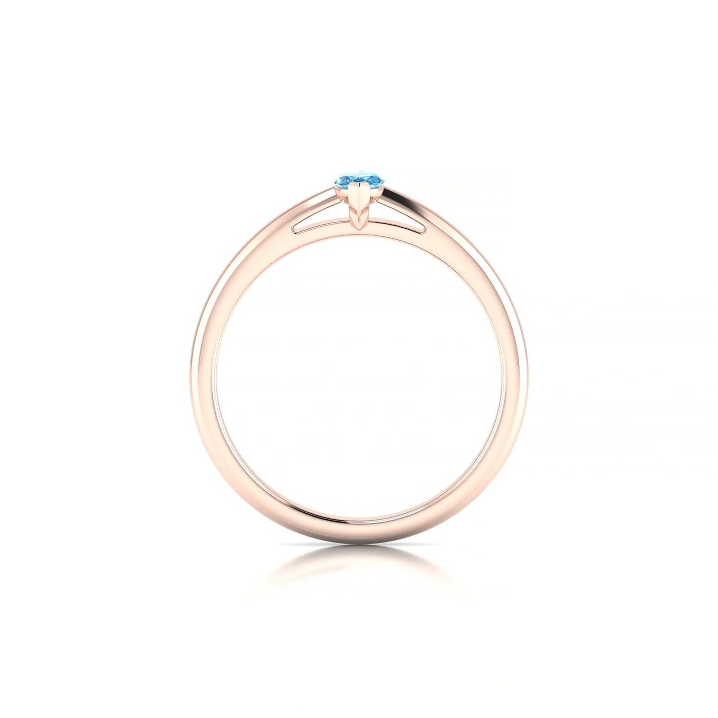 Treasure | 18k Rose Gold 6 x 3 mm Marquise Topaz Ring