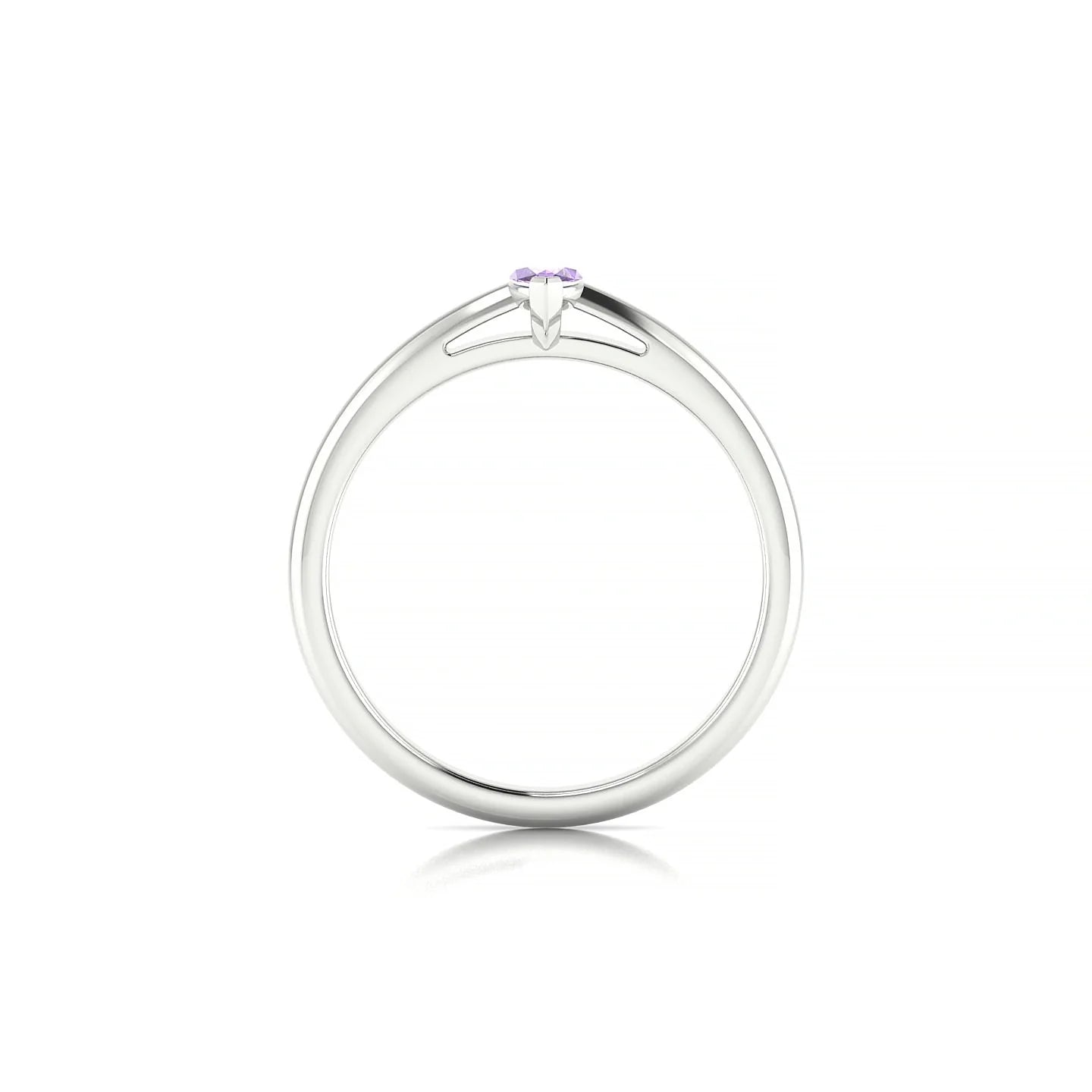 Treasure | 18k White Gold 6 x 3 mm Marquise Amethyst Ring