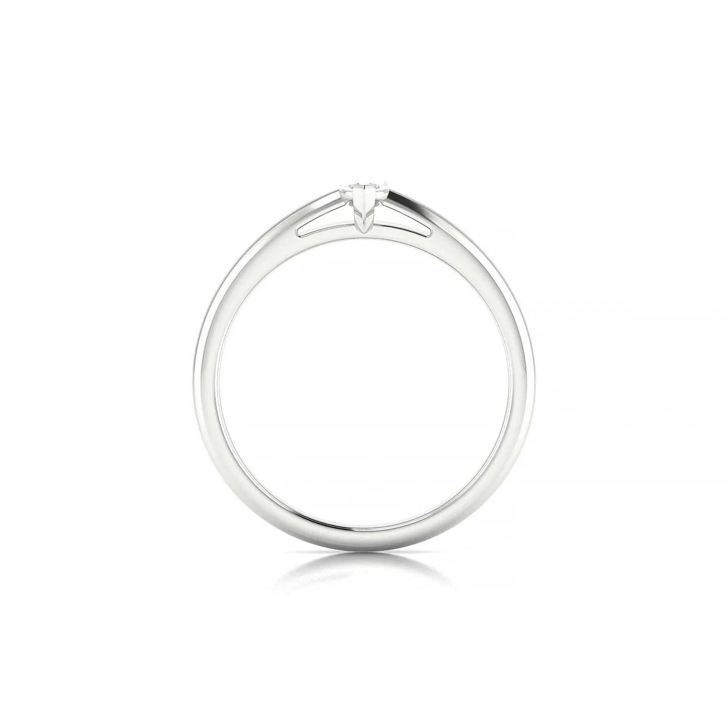 Treasure | 18k White Gold 6 x 3 mm Marquise Diamond Ring