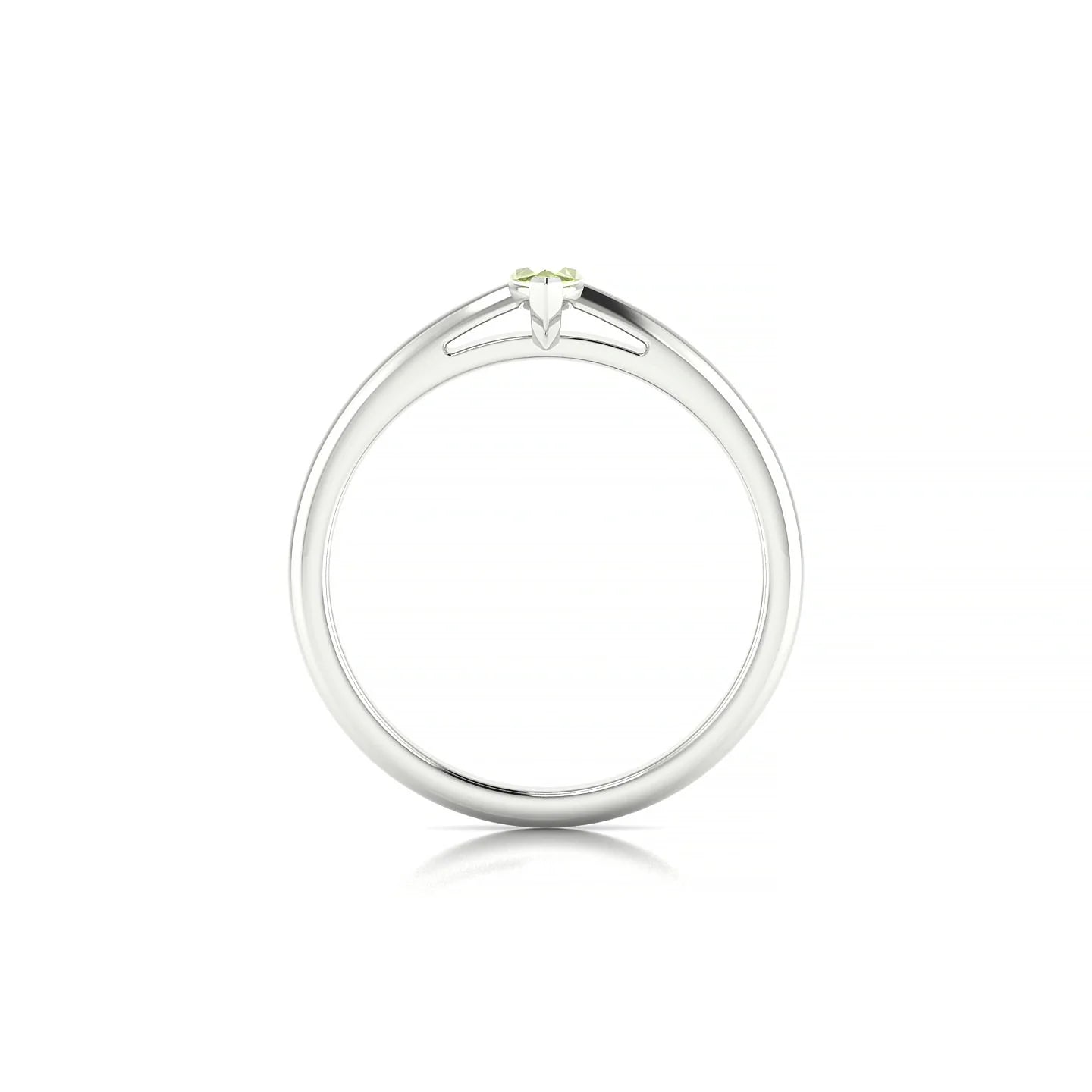 Treasure | 18k White Gold 6 x 3 mm Marquise Peridot Ring