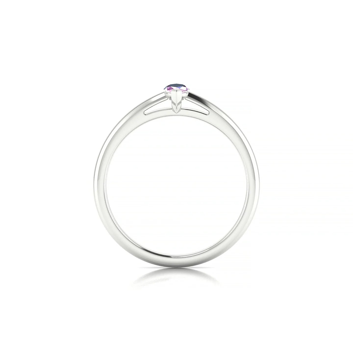 Treasure | 18k White Gold 6 x 3 mm Marquise Pink Sapphire Ring