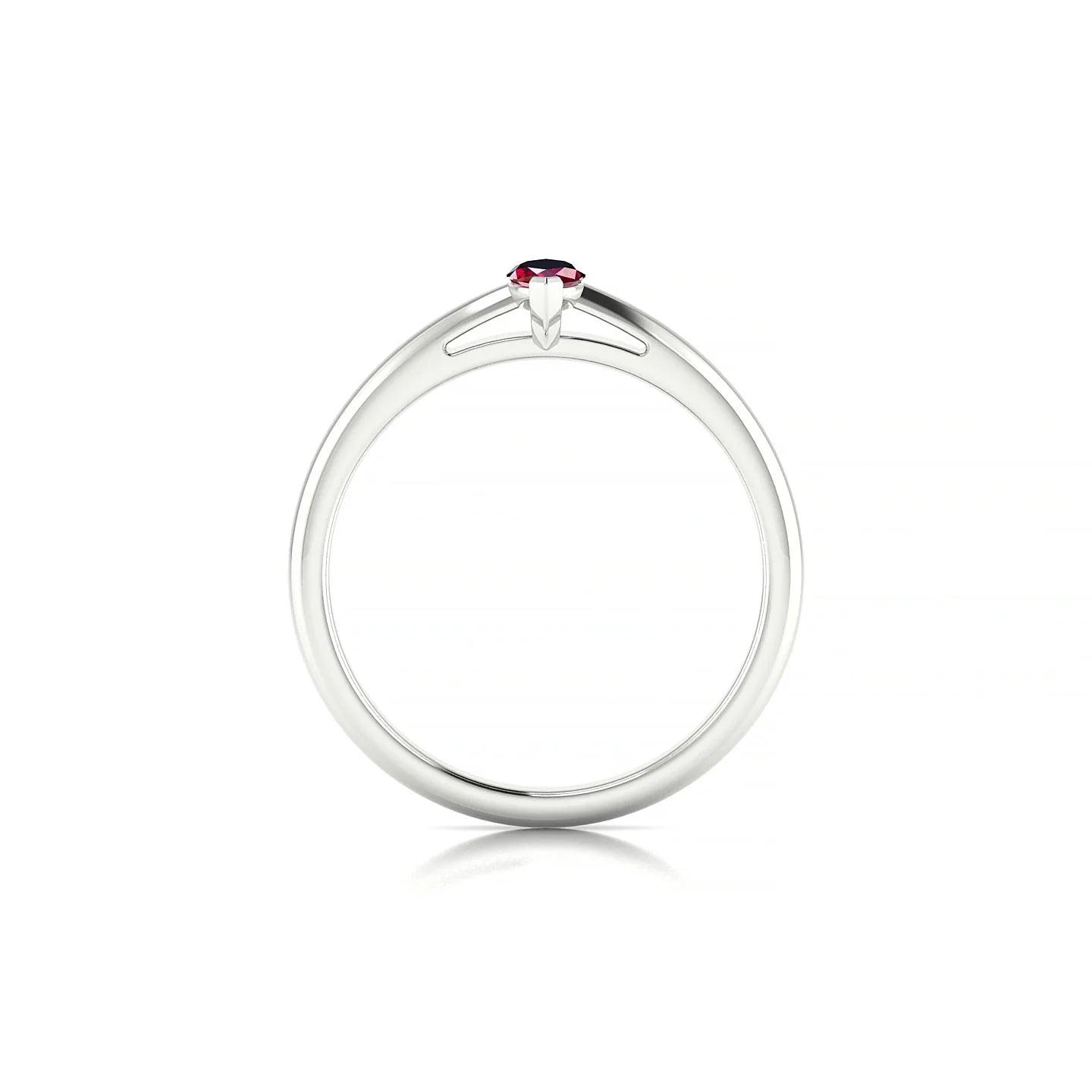 Treasure | 18k White Gold 6 x 3 mm Marquise Ruby Ring