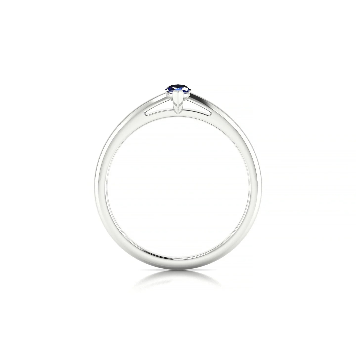 Treasure | 18k White Gold 6 x 3 mm Marquise Sapphire Ring