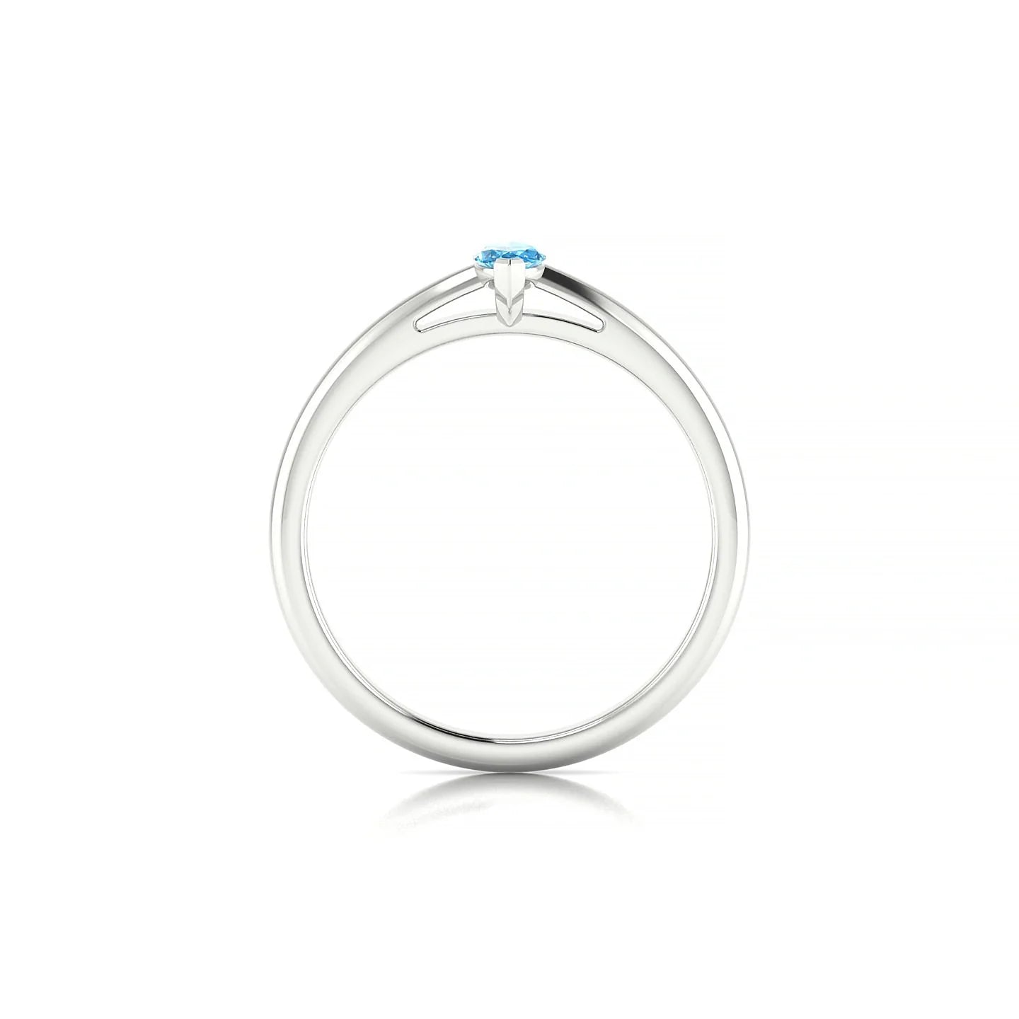 Treasure | 18k White Gold 6 x 3 mm Marquise Topaz Ring