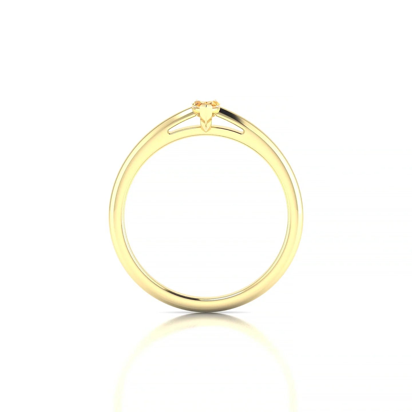Treasure | 18k Yellow Gold 6 x 3 mm Marquise Citrine Ring