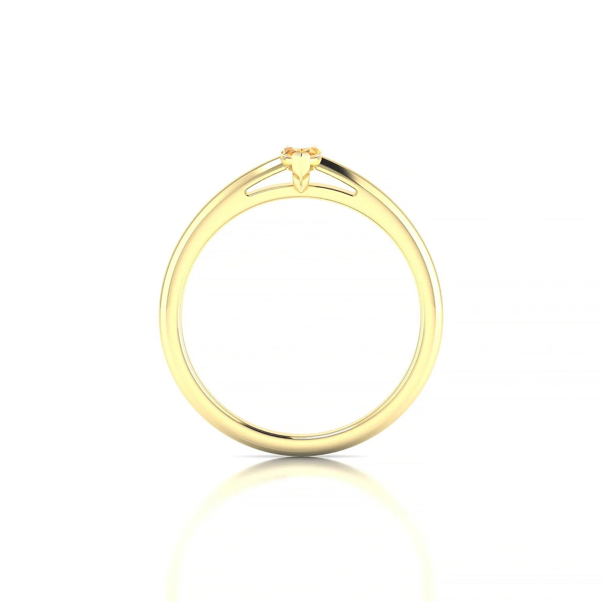 Treasure | 18k Yellow Gold 6 x 3 mm Marquise Citrine Ring