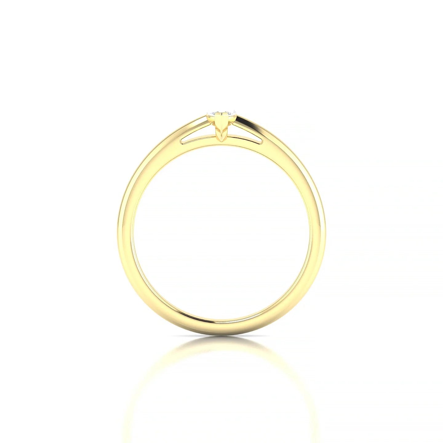Treasure | 18k Yellow Gold 6 x 3 mm Marquise Diamond Ring
