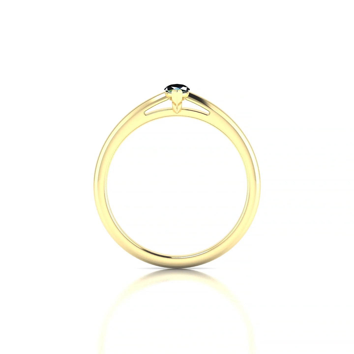Treasure | 18k Yellow Gold 6 x 3 mm Marquise Emerald Ring