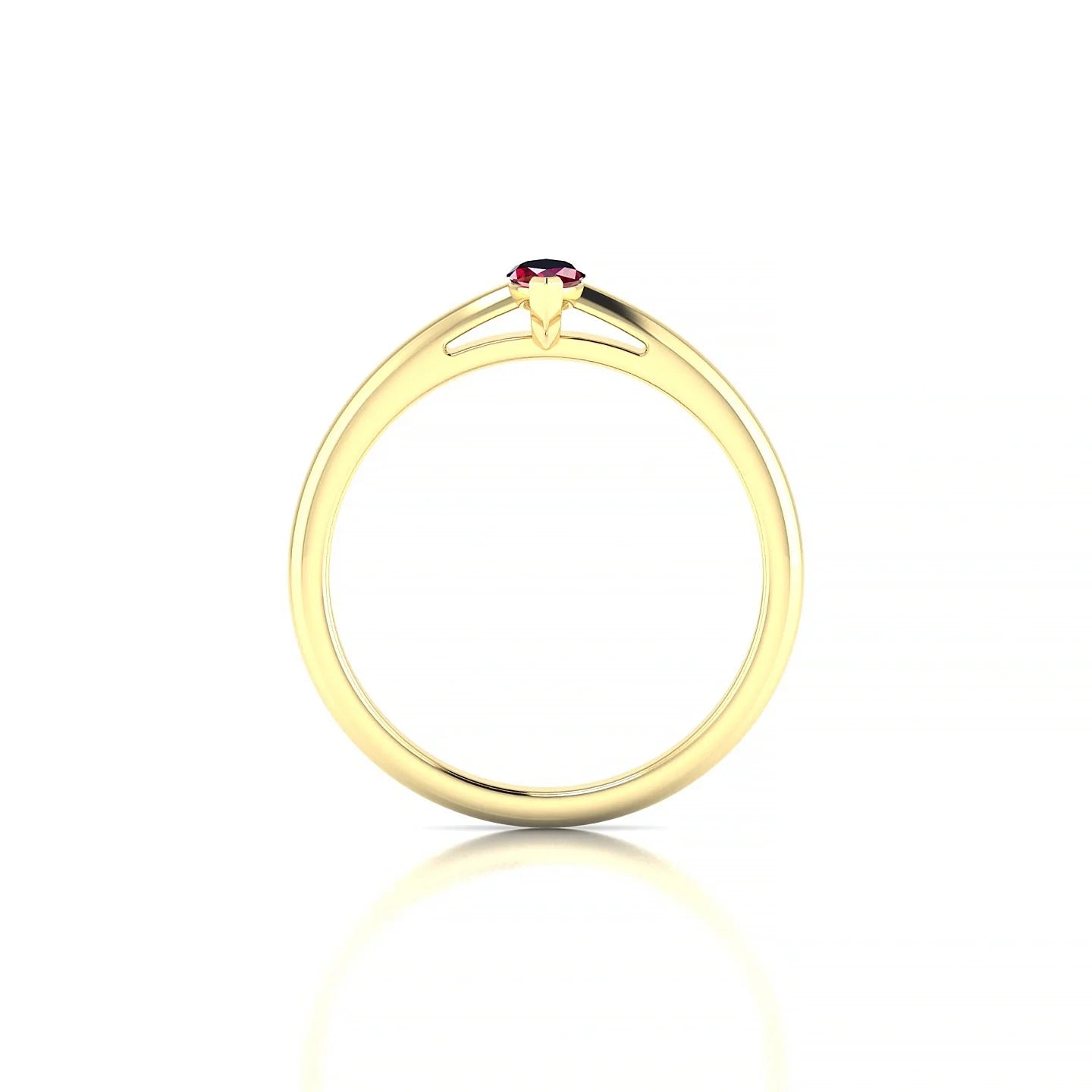 Treasure | 18k Yellow Gold 6 x 3 mm Marquise Ruby Ring