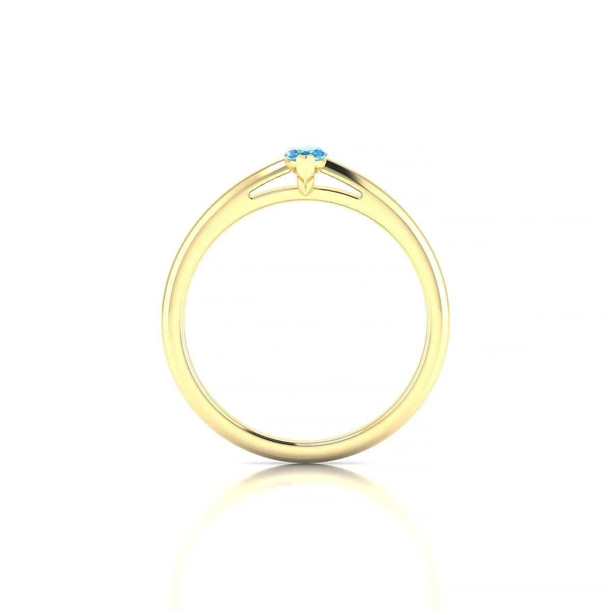 Treasure | 18k Yellow Gold 6 x 3 mm Marquise Topaz Ring