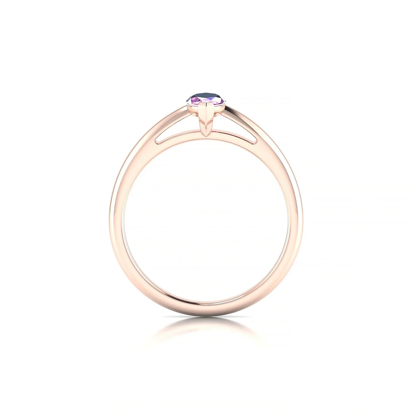 Treasure | 18k Rose Gold 8 x 4 mm Marquise Pink Sapphire Ring