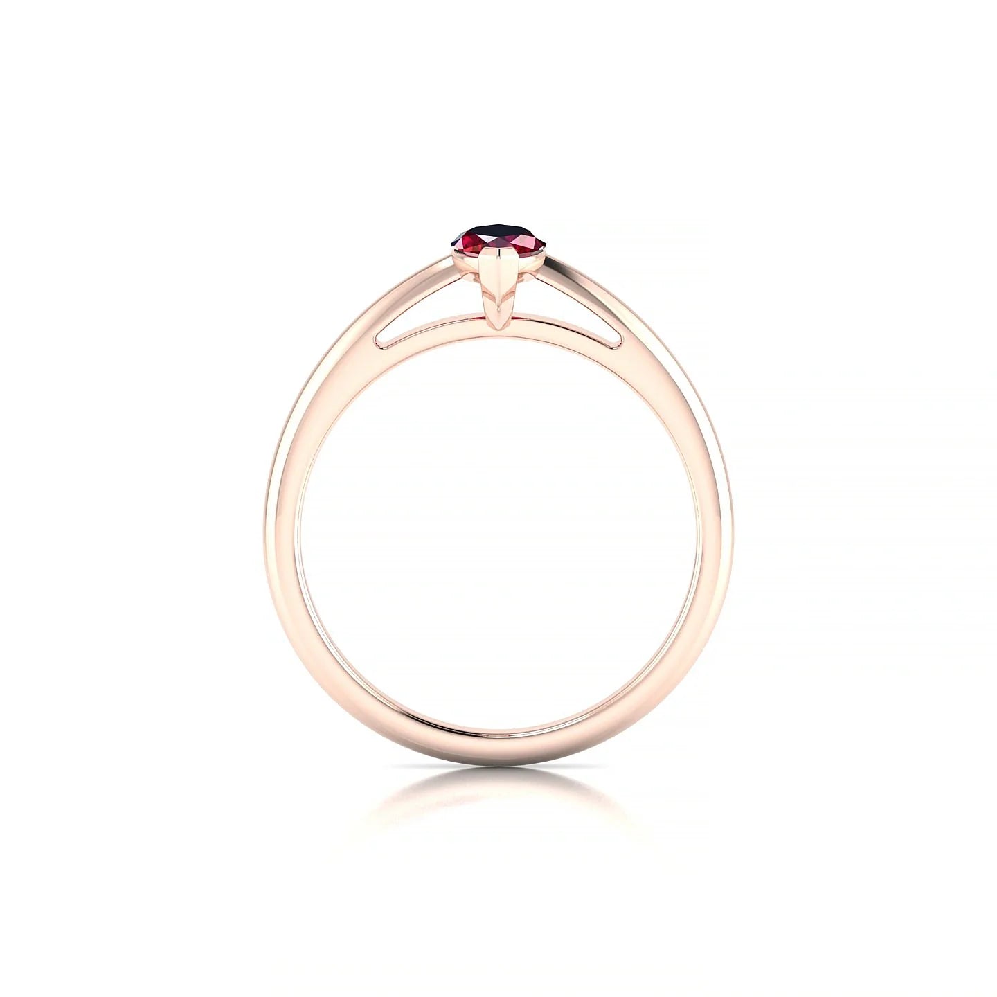 Treasure | 18k Rose Gold 8 x 4 mm Marquise Ruby Ring