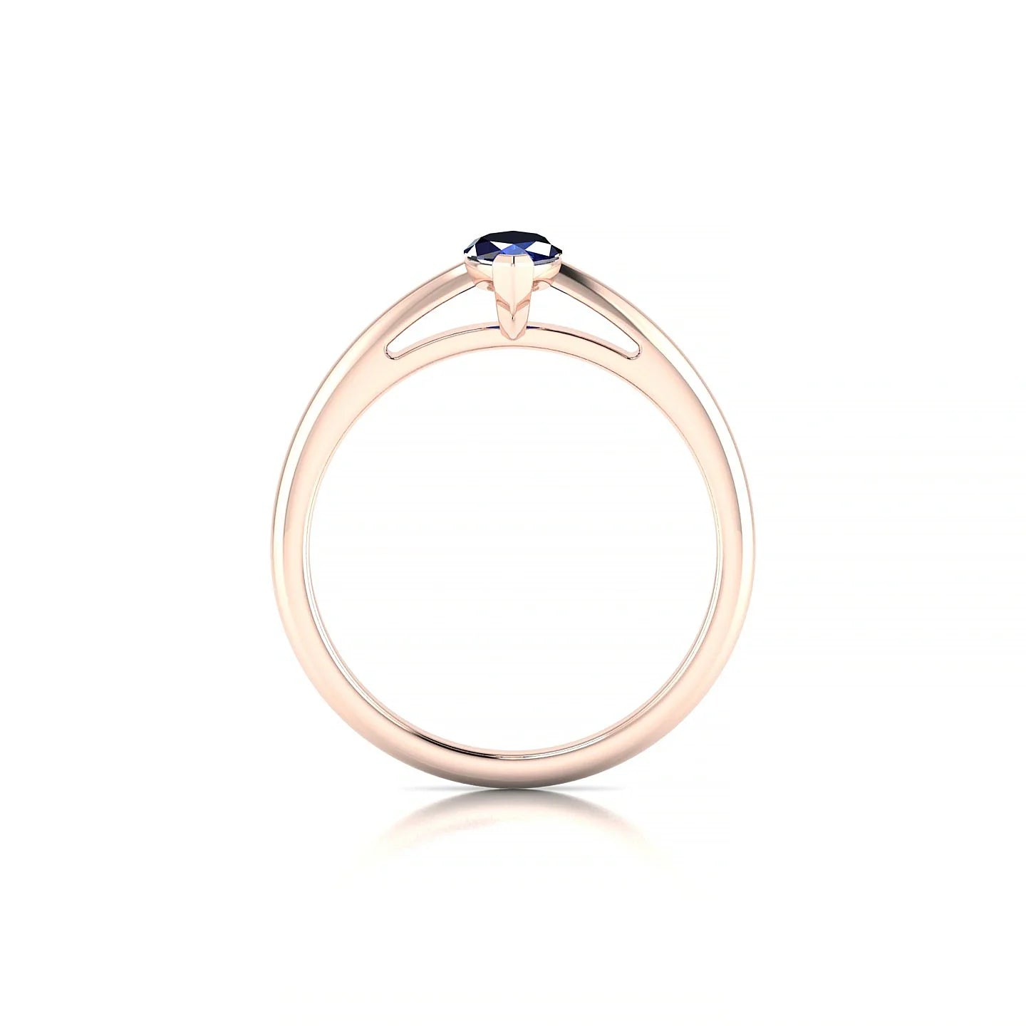 Treasure | 18k Rose Gold 8 x 4 mm Marquise Sapphire Ring