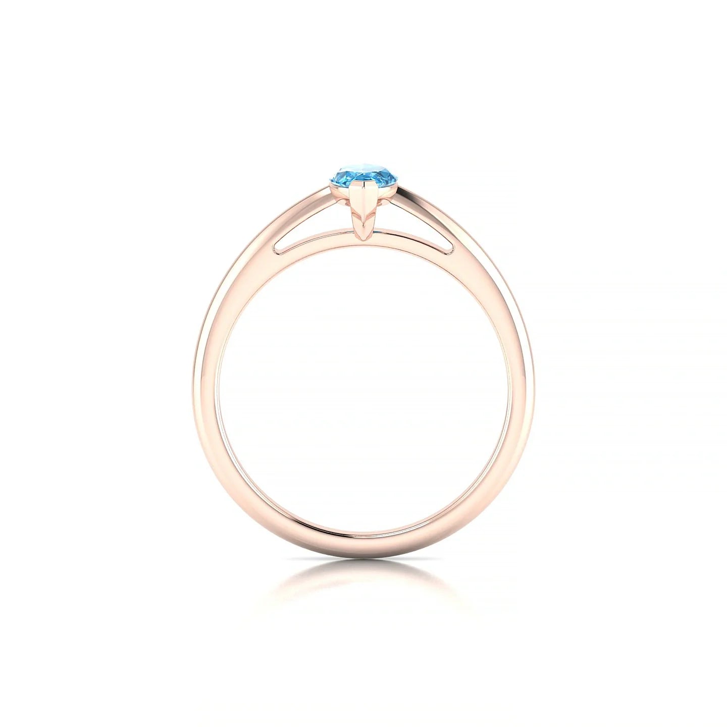 Treasure | 18k Rose Gold 8 x 4 mm Marquise Topaz Ring