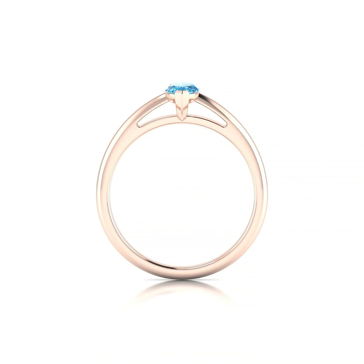 Treasure | 18k Rose Gold 8 x 4 mm Marquise Topaz Ring